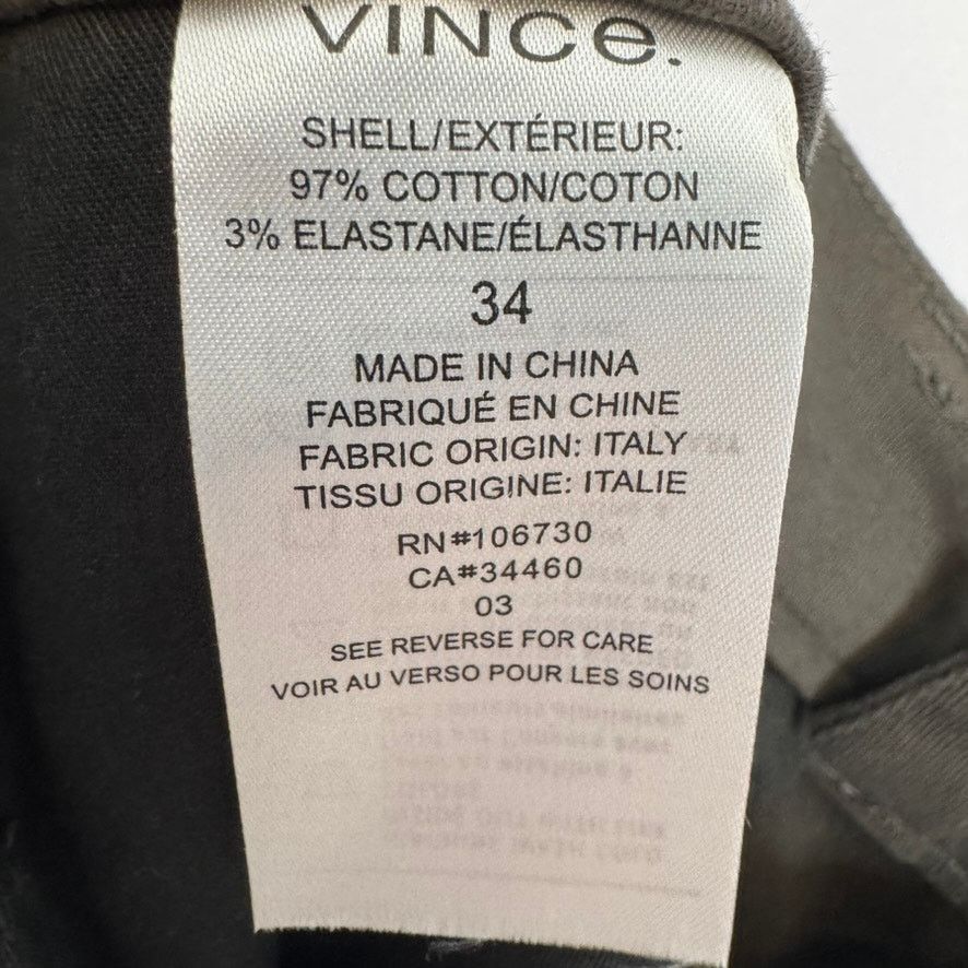 Vince Vince Stretch Twill 5-Pocket Slim Straight 34 Charcoal Gray Size US 34 / EU 50 - 7 Thumbnail