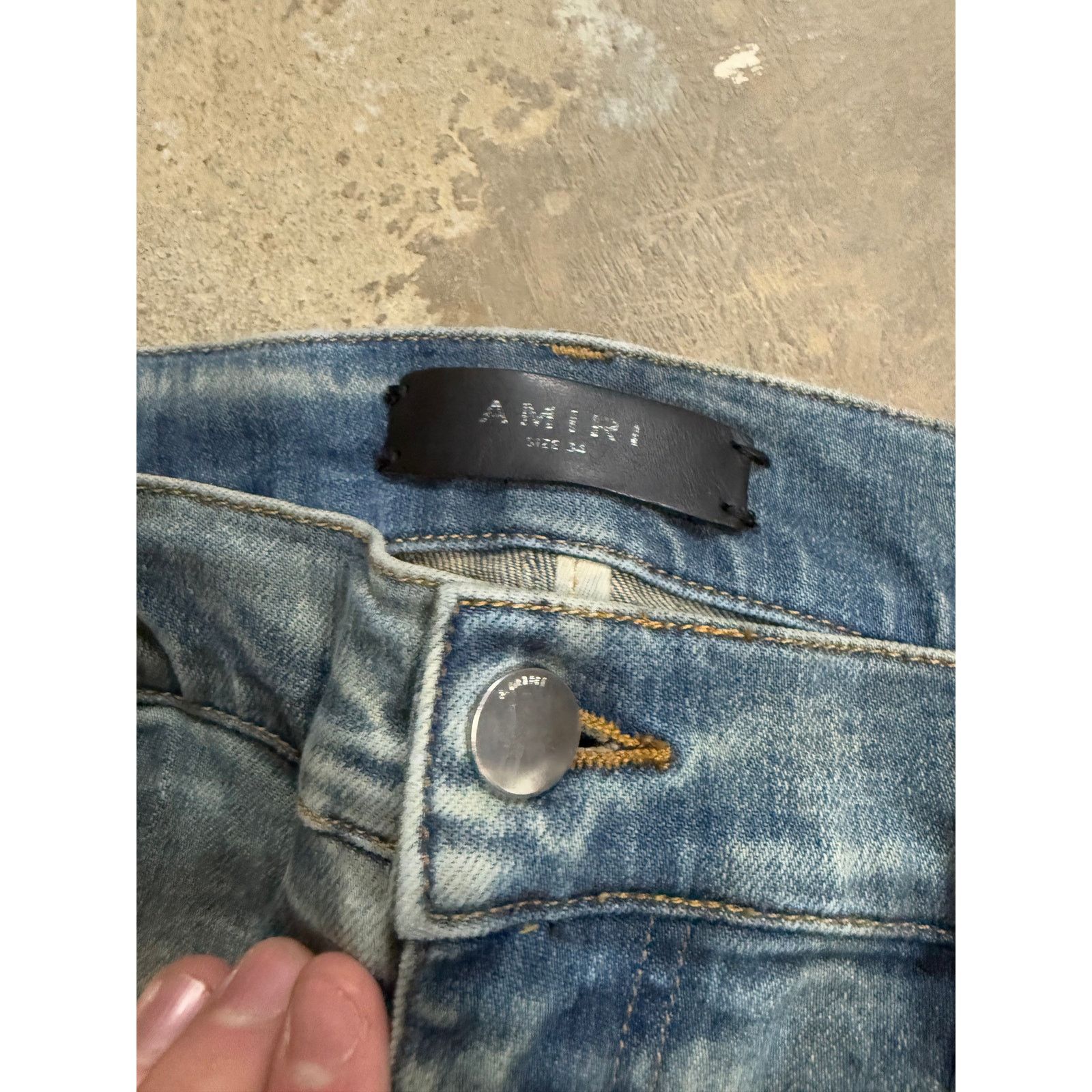 Amiri Amiri Age Wash Plain Knee Rip Used 34 Size US 34 / EU 50 - 2 Thumbnail