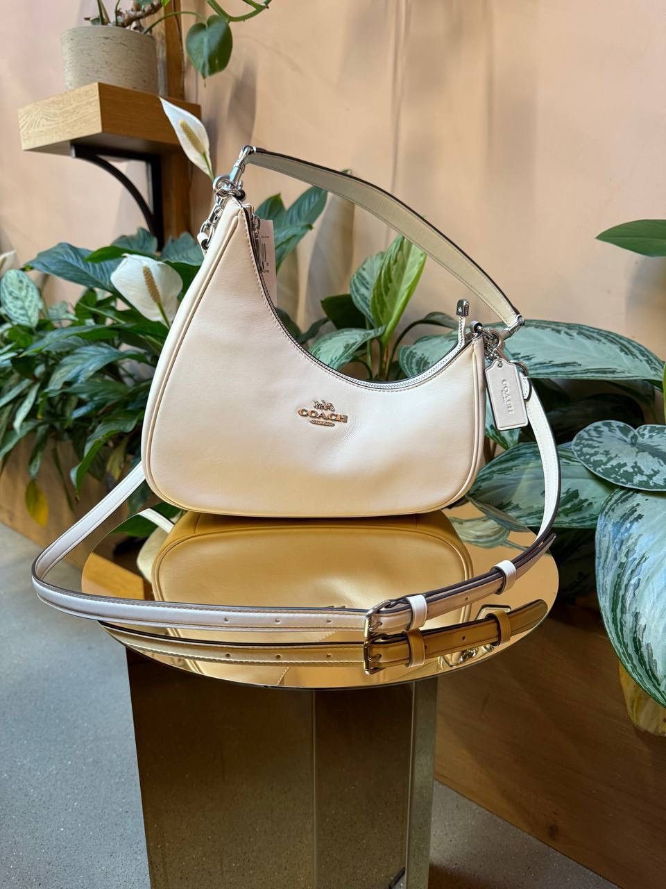 Coach Coach Twisted Teri Shoulder Bag in Chalk Leather (BNWT) Size ONE SIZE - 5 Thumbnail
