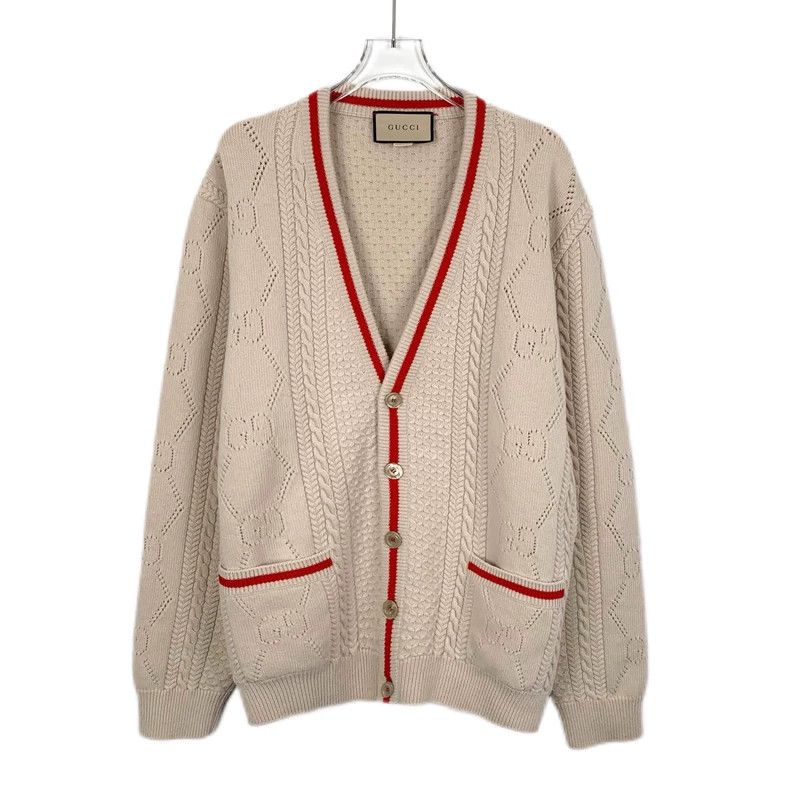 Gucci Gucci Logo Print Knit V-Neck Sweater-dmc Size US S / EU 44-46 / 1 - 1 Thumbnail