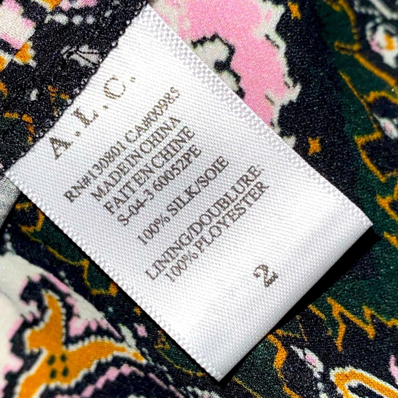 A.L.C. REVOLVE A.L.C. $695 Tordi Print 100% Silk Dress Size 2 EUC Size XS / US 0-2 / IT 36-38 - 12 Thumbnail