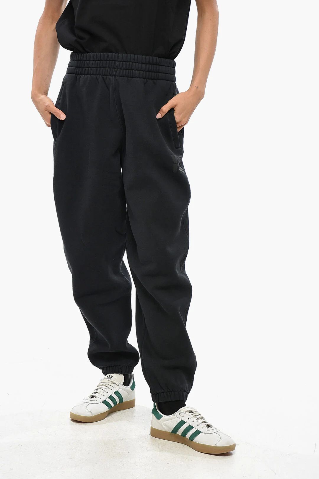 Alexander Wang og1mm0426 Solid-Color Cotton Joggers in Black Size 28" / US 6 / IT 42 - 1 Thumbnail