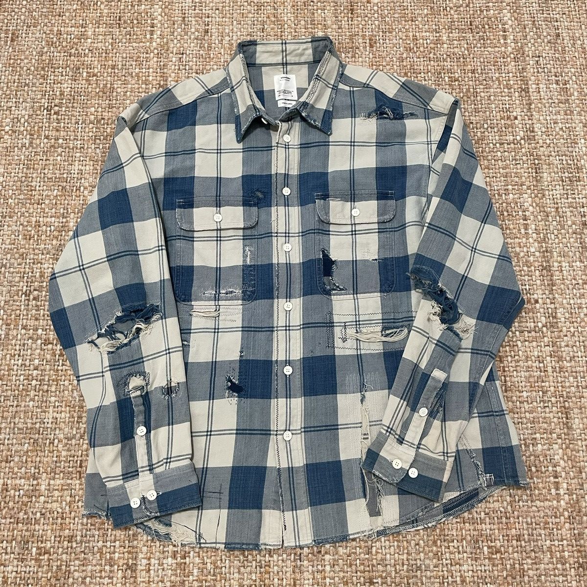 Visvim VISVIM LUMBER SHIRT CRASH L/S 21SS INDIGO CHECK PLAID | Grailed