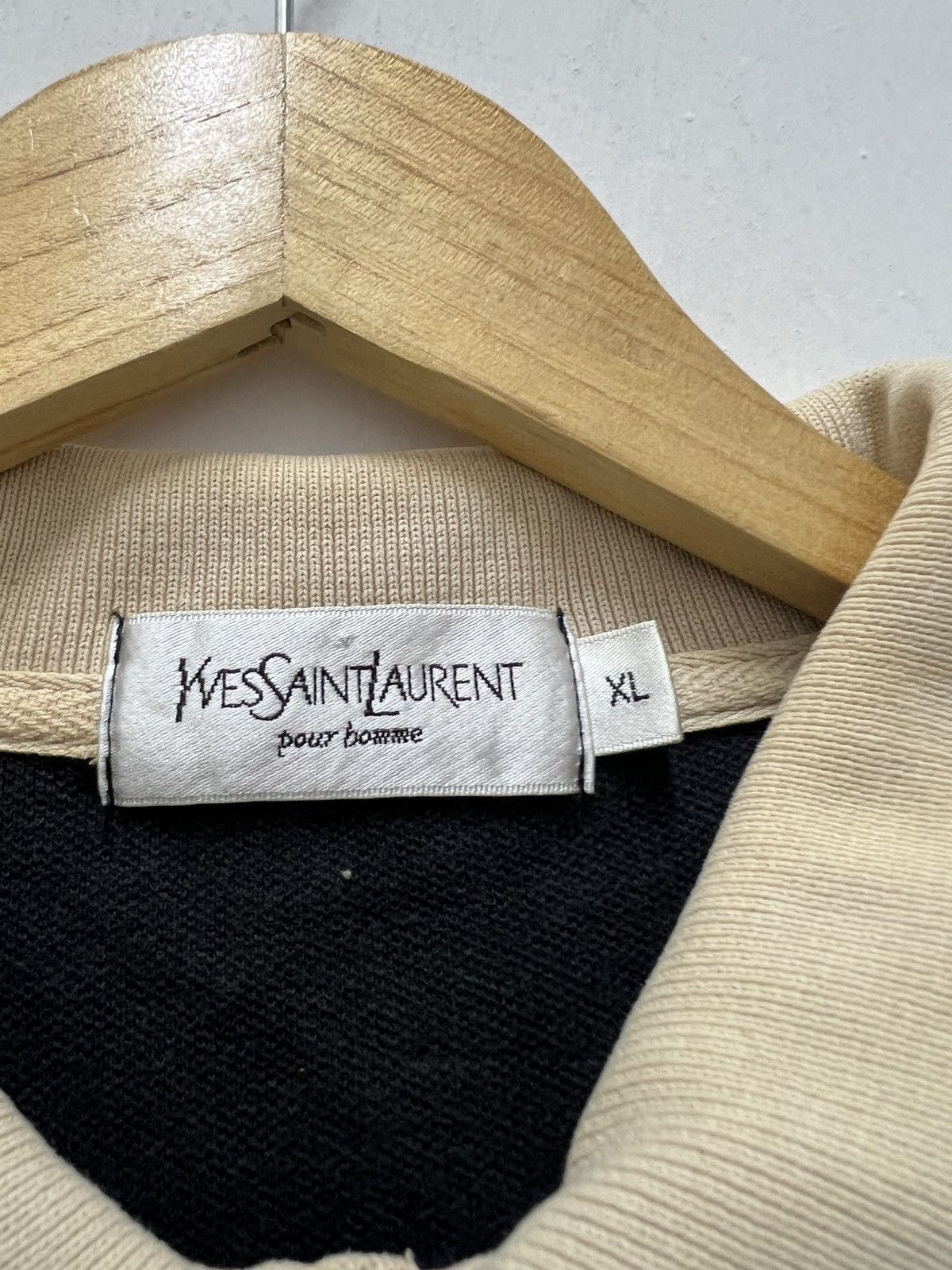 Yves Saint Laurent Yves Saint Laurent Spell Out Polo Shirt Size US XL / EU 56 / 4 - 5 Thumbnail
