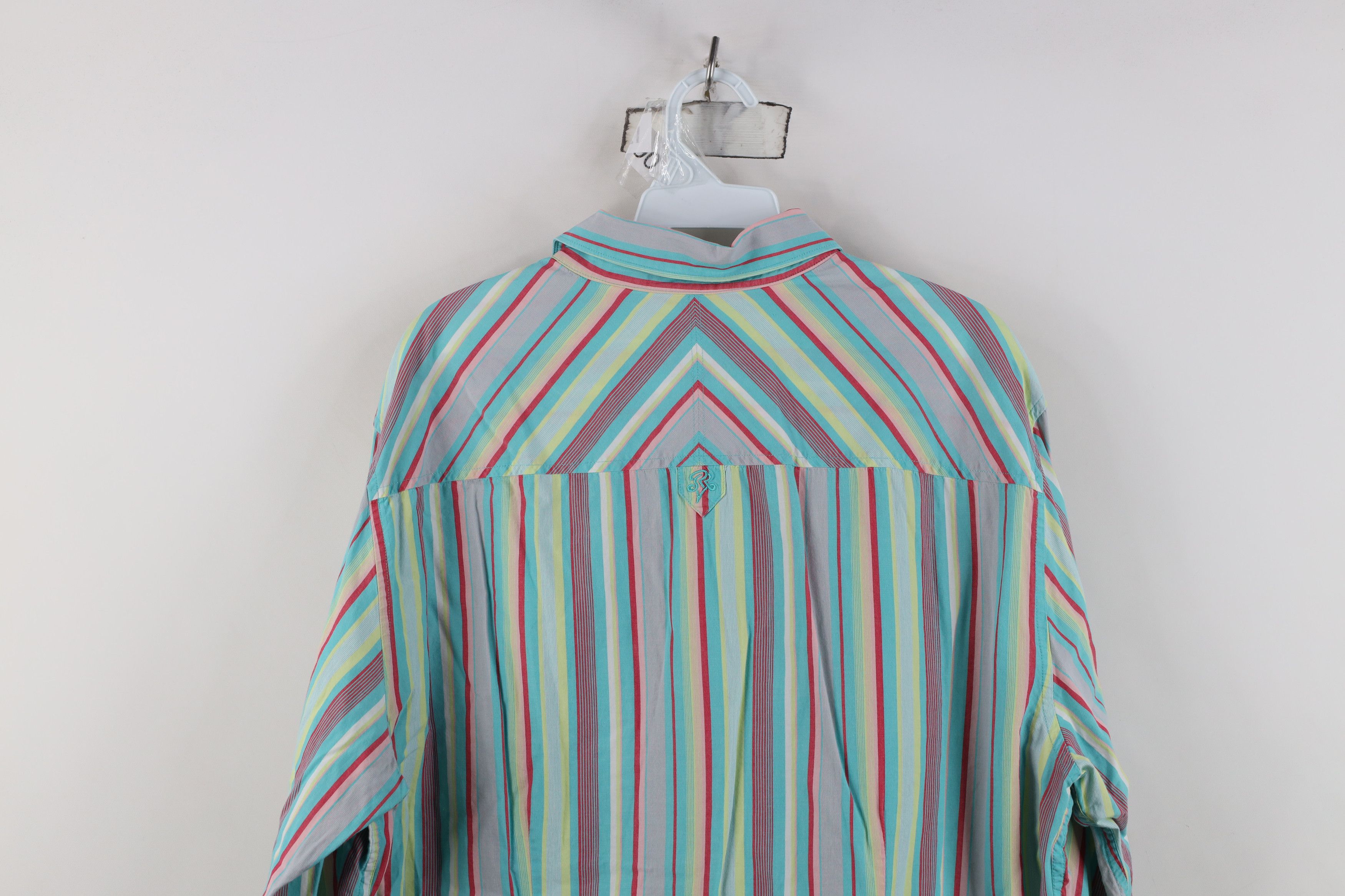 Vintage Vintage 90s Y2K Streetwear Striped Collared Button Shirt Size US XL / EU 56 / 4 - 12 Thumbnail