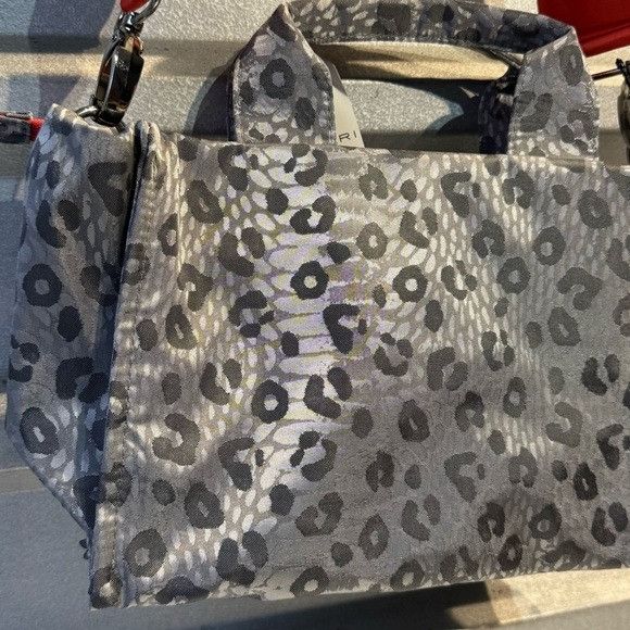 Elie Tahari NWT TAHARI PEWTER LEOPARD NYLON SATCHEL Size ONE SIZE - 5 Thumbnail