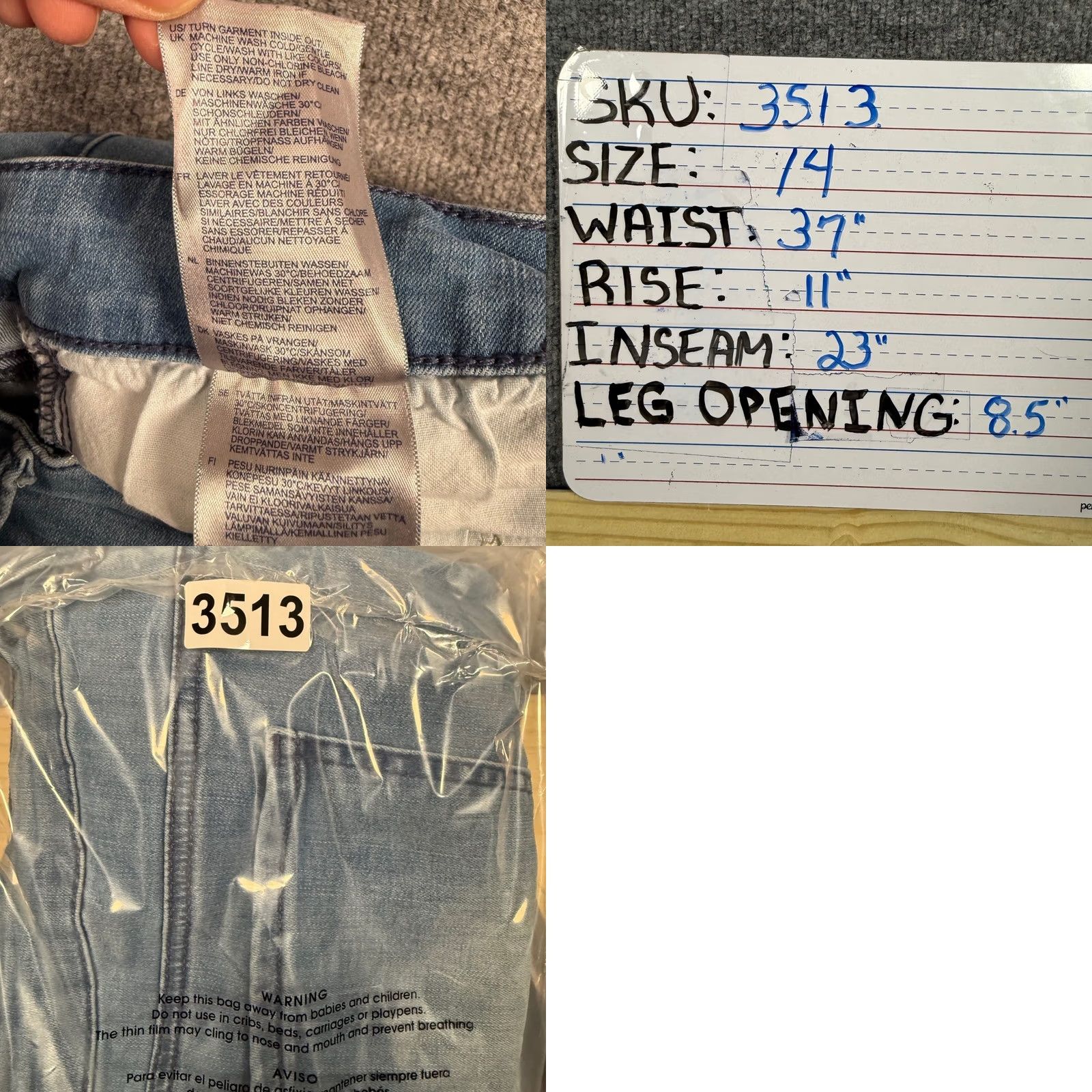 NYDJ NYDJ Elodie Marilyn Straight Leg Jeans Light Wash Slimming Lift & Tuck Technology 14W Rip 5-Pocket Denim Jeans Women Slim Straight Size 36" / US 14 / IT 50 - 8 Thumbnail