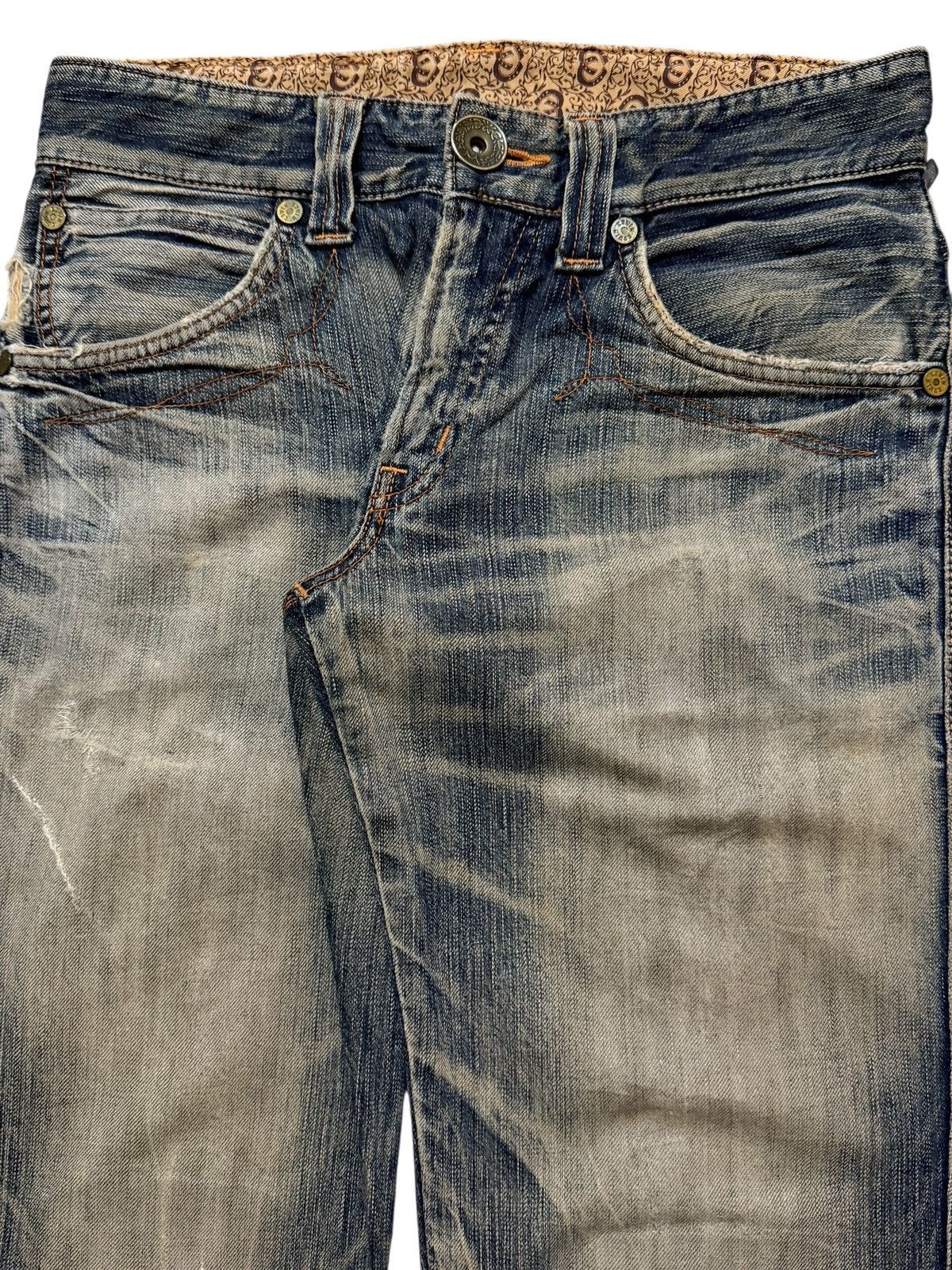 Edwin Vintage 90s Japan Edwin 503 Blue Faded Mud Wash Wide Leg Size US 30 / EU 46 - 3 Thumbnail