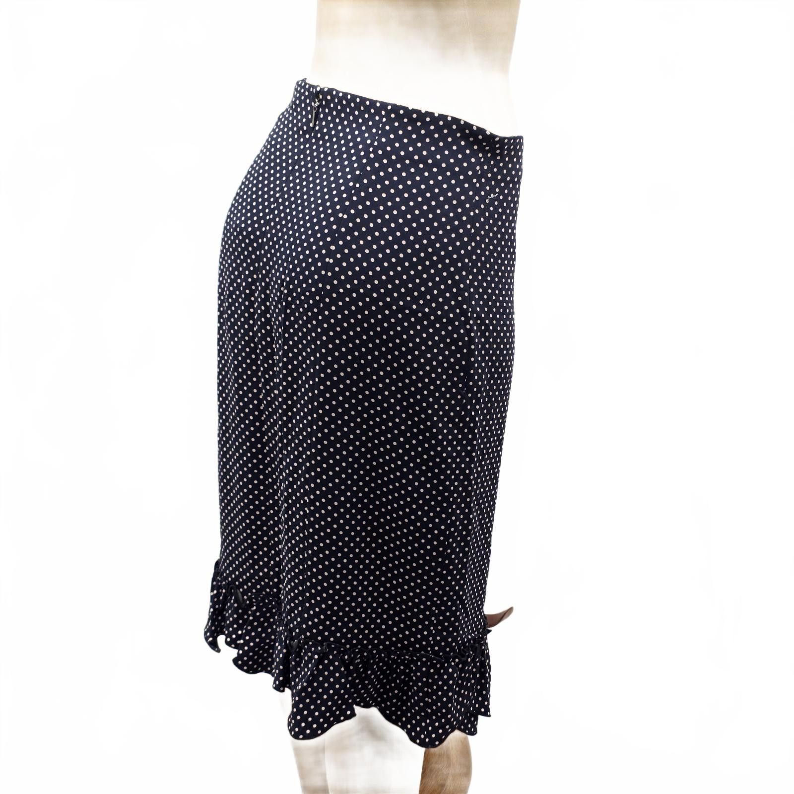 Rebecca Taylor Rebecca Taylor Silk Blue Polka Dot Ruffle Skirt NWT 10 $375 Size 32" / US 10 / IT 46 - 4 Thumbnail