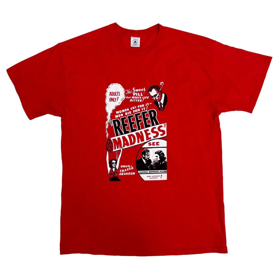 Vintage Reefer Madness 1990 90s Vintage Movie Drugs Promo T-Shirt Size US XL / EU 56 / 4 - 1 Thumbnail