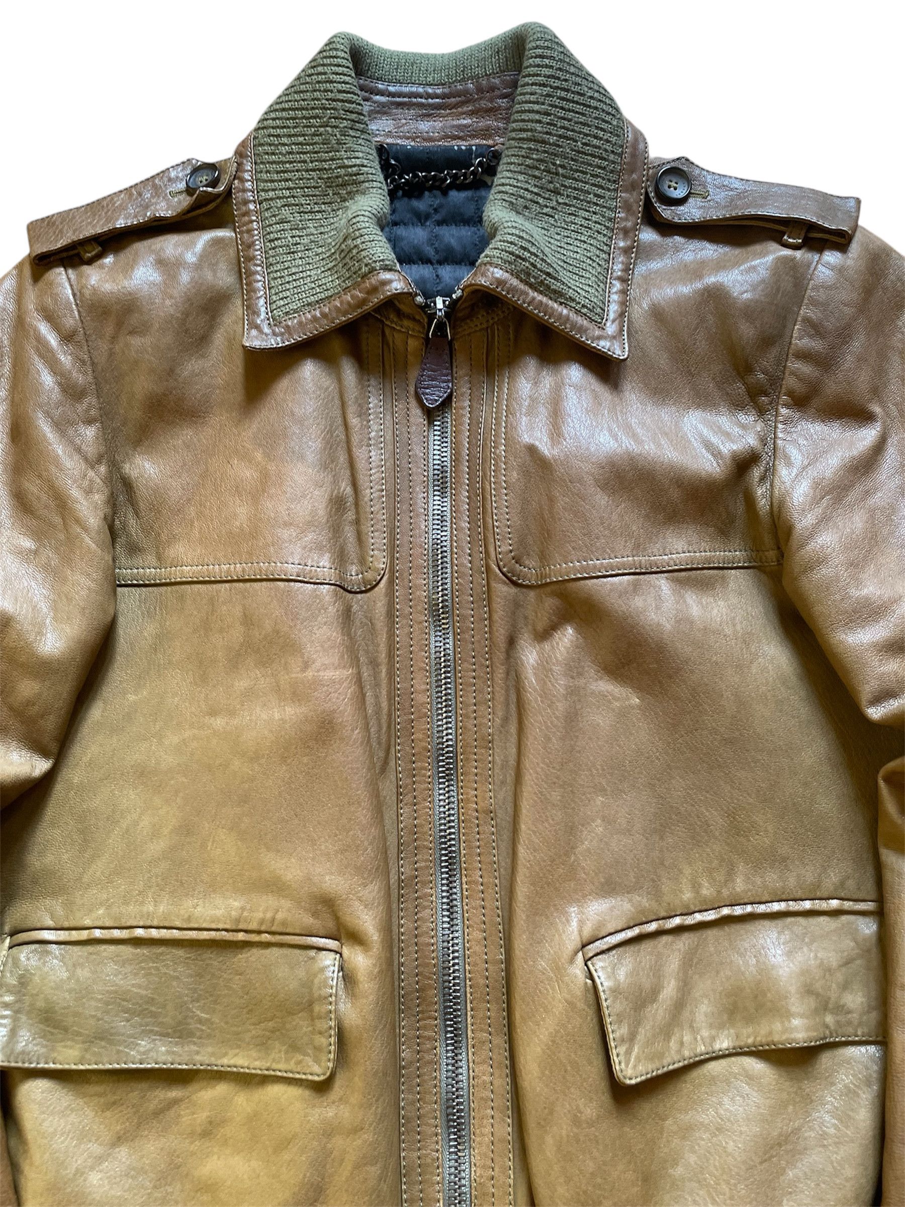 Burberry Burberry Leather Avirex Bomber Jacket Size US L / EU 52-54 / 3 - 2 Thumbnail