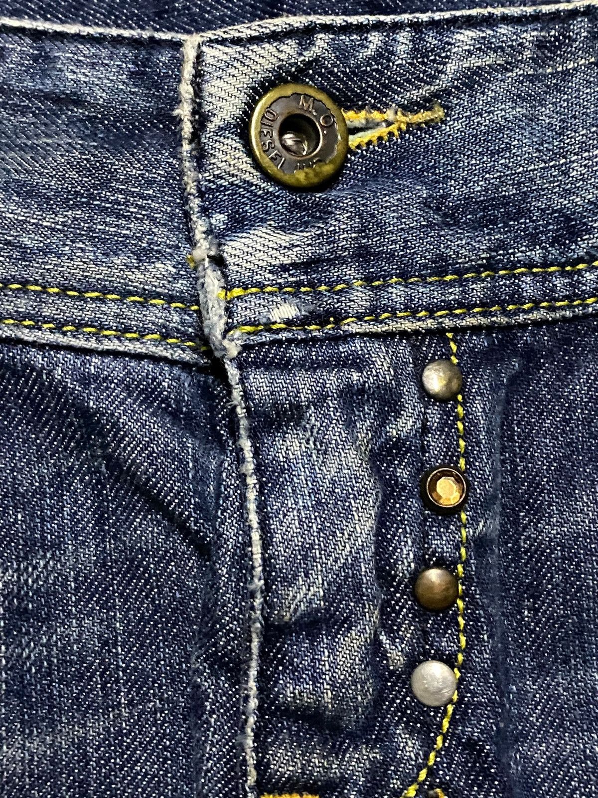 Diesel Black Gold Vintage Diesel Matic Wash Rhinestone Punk Style Skinny Jeans Size 31" - 9 Thumbnail