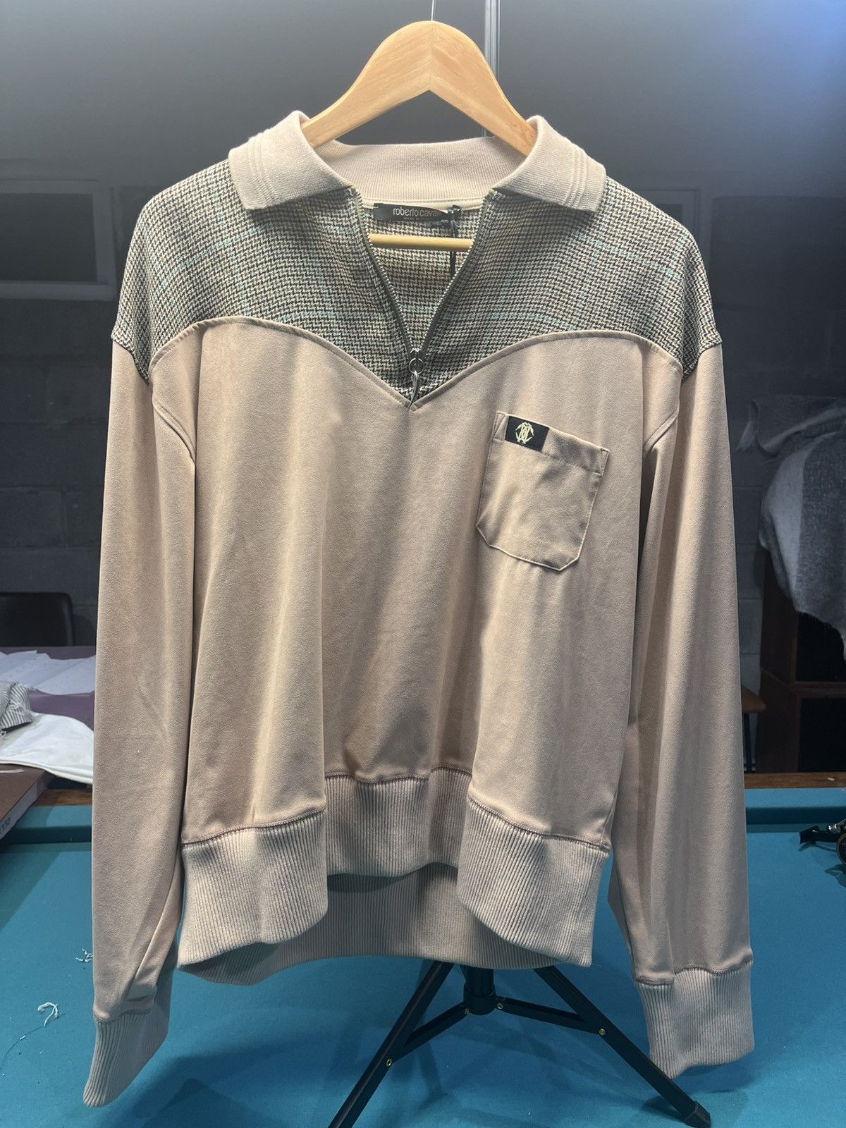 Roberto Cavalli Roberto Cavalli colour-block faux-suede sweatshirt Size US M / EU 48-50 / 2 - 1 Thumbnail