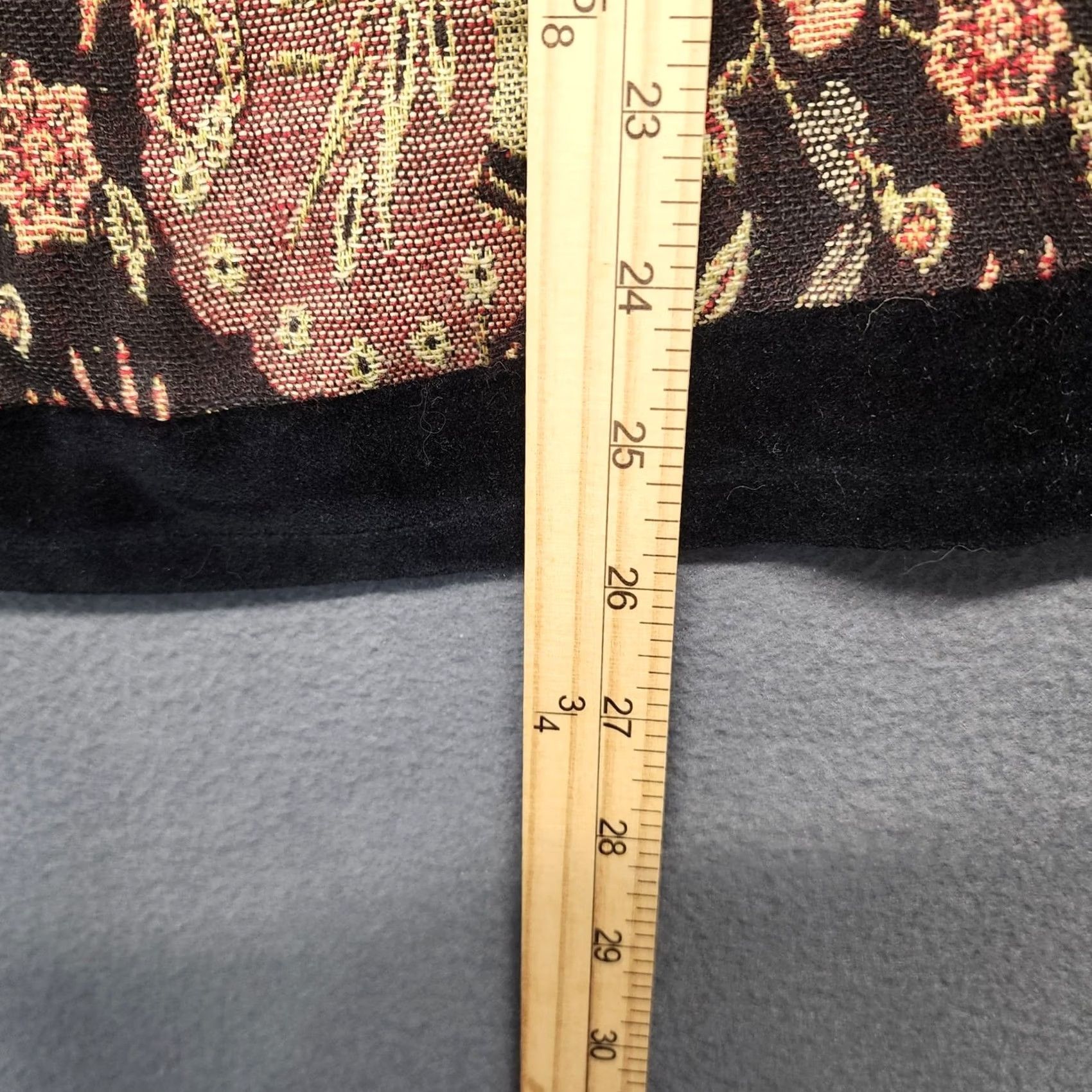 Vintage VINTAGE Mix Nouveau Skirt Womens Size 8 Black Floral A-Line Short Boho Western Womens Size 30" / US 8 / IT 44 - 5 Thumbnail
