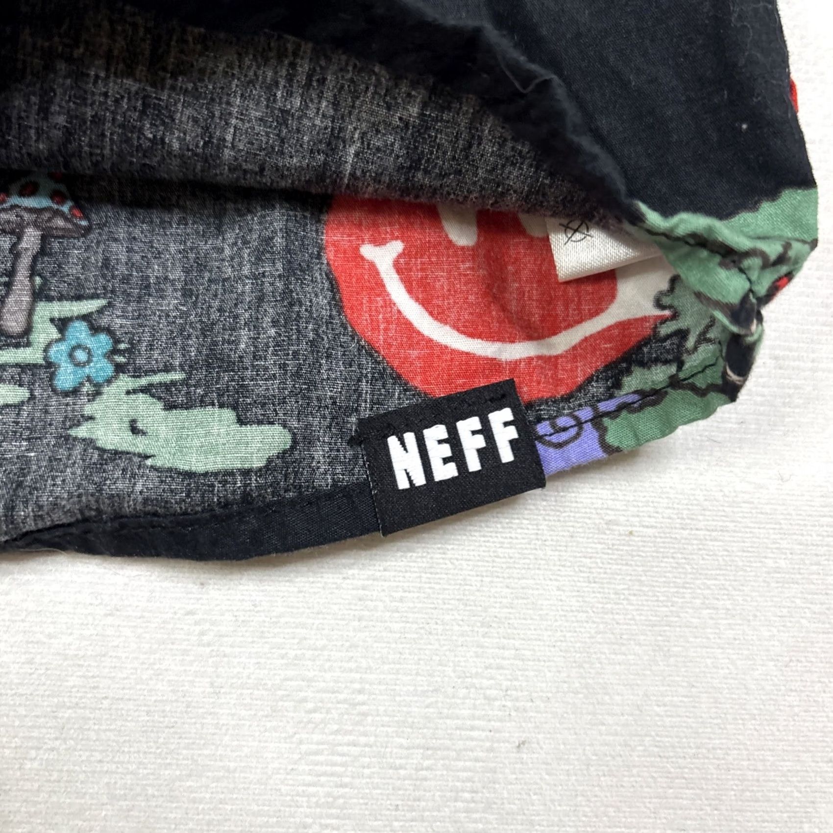 Vintage Neff Psychedelic Mushroom Forest Shirt Mens XXL Black Button Smiley Face Skater Shirt Size US XXL / EU 58 / 5 - 5 Thumbnail