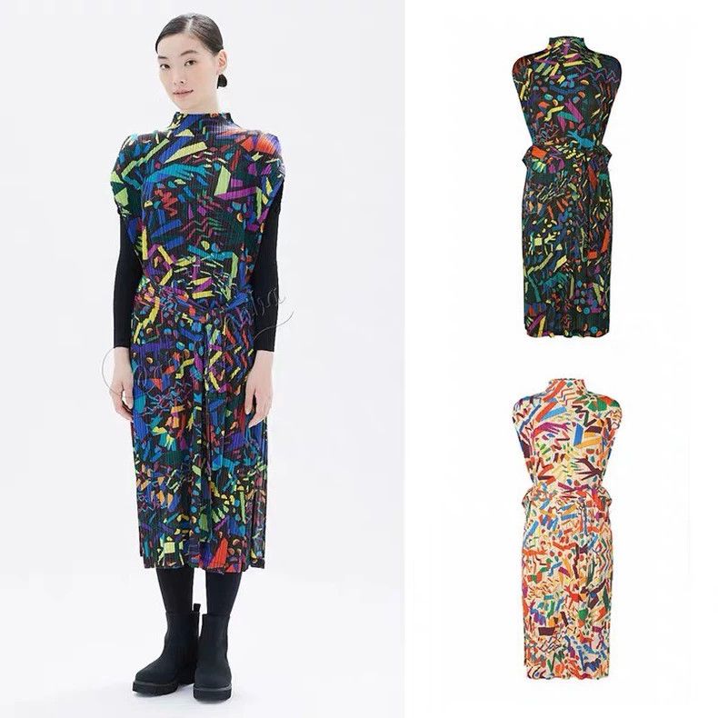 Issey Miyake Issey Miyake JH674 Printed Jumpsuit - dmc Size US 30 / EU 46 - 1 Thumbnail
