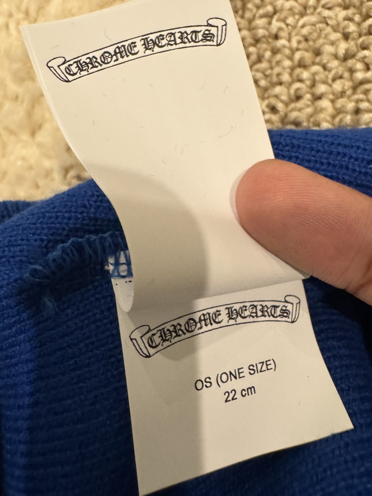 Chrome Hearts Chrome Hearts Blue CH Beanie Size ONE SIZE - 7 Thumbnail
