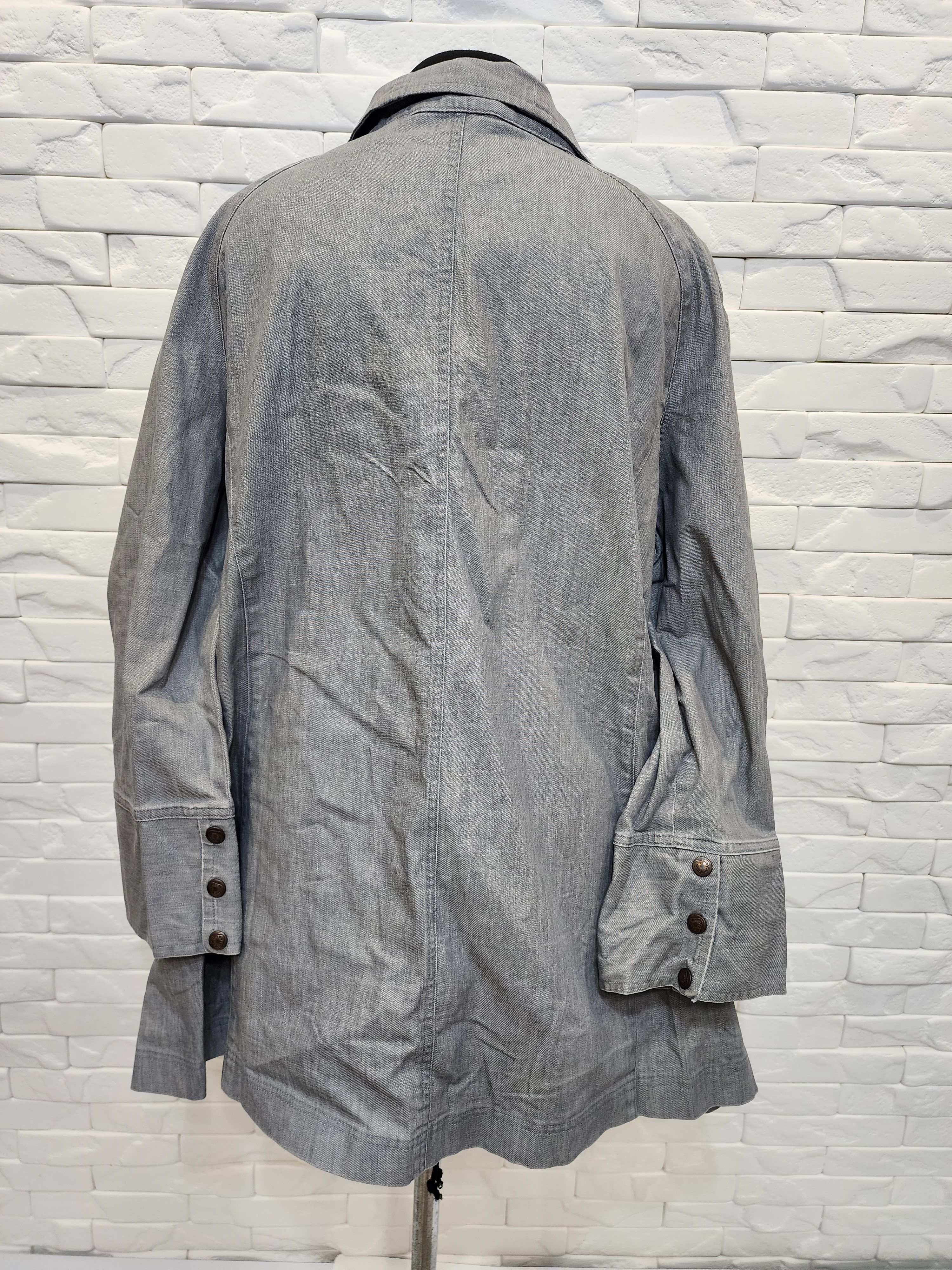 Other Women's gray denim jacket with snaps. Size XXL / US 16-18 / IT 52-54 - 3 Thumbnail