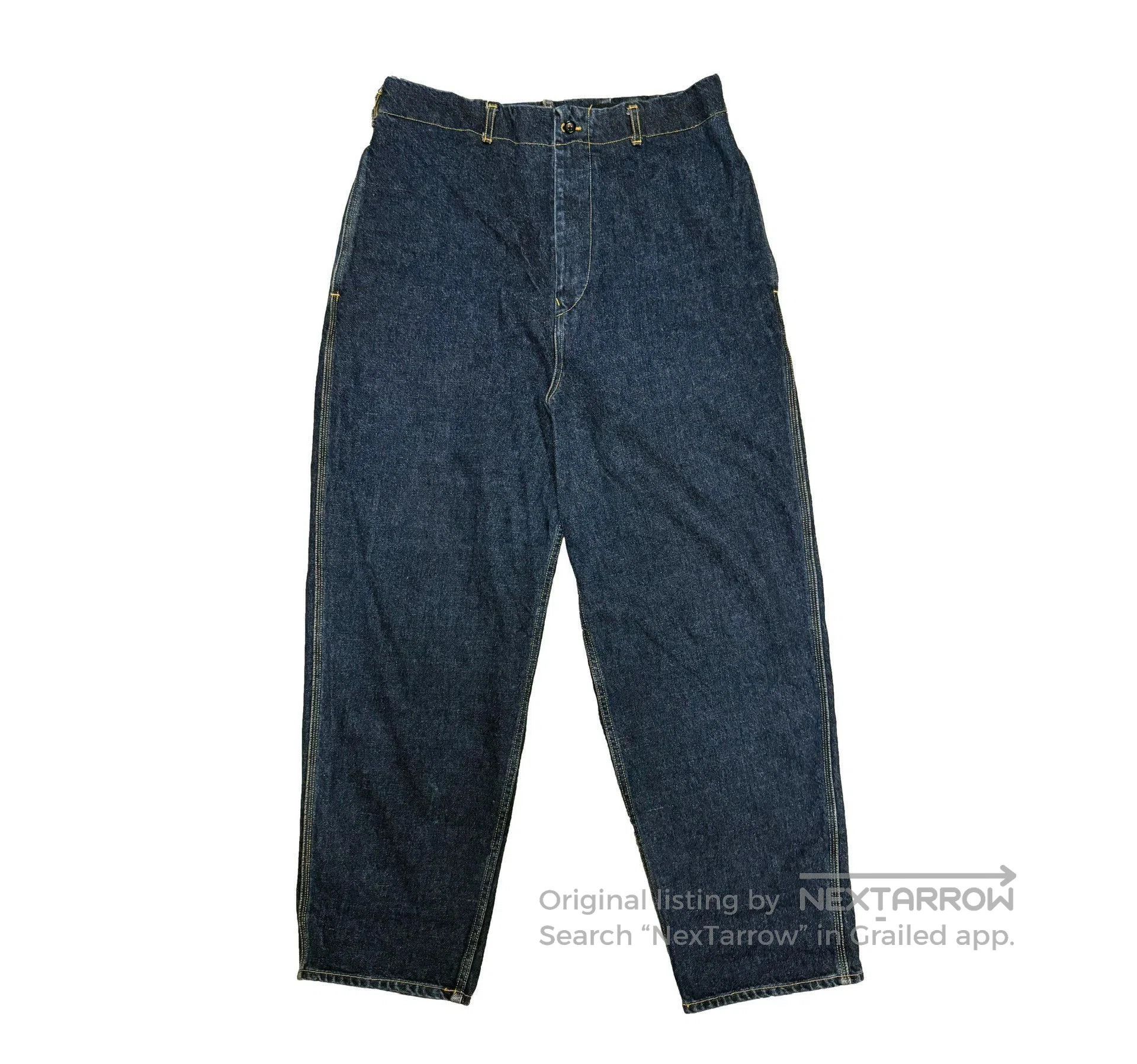 Yohji Yamamoto Blue Denim Straight-Leg Pants. Size US 30 / EU 46 - 1 Thumbnail