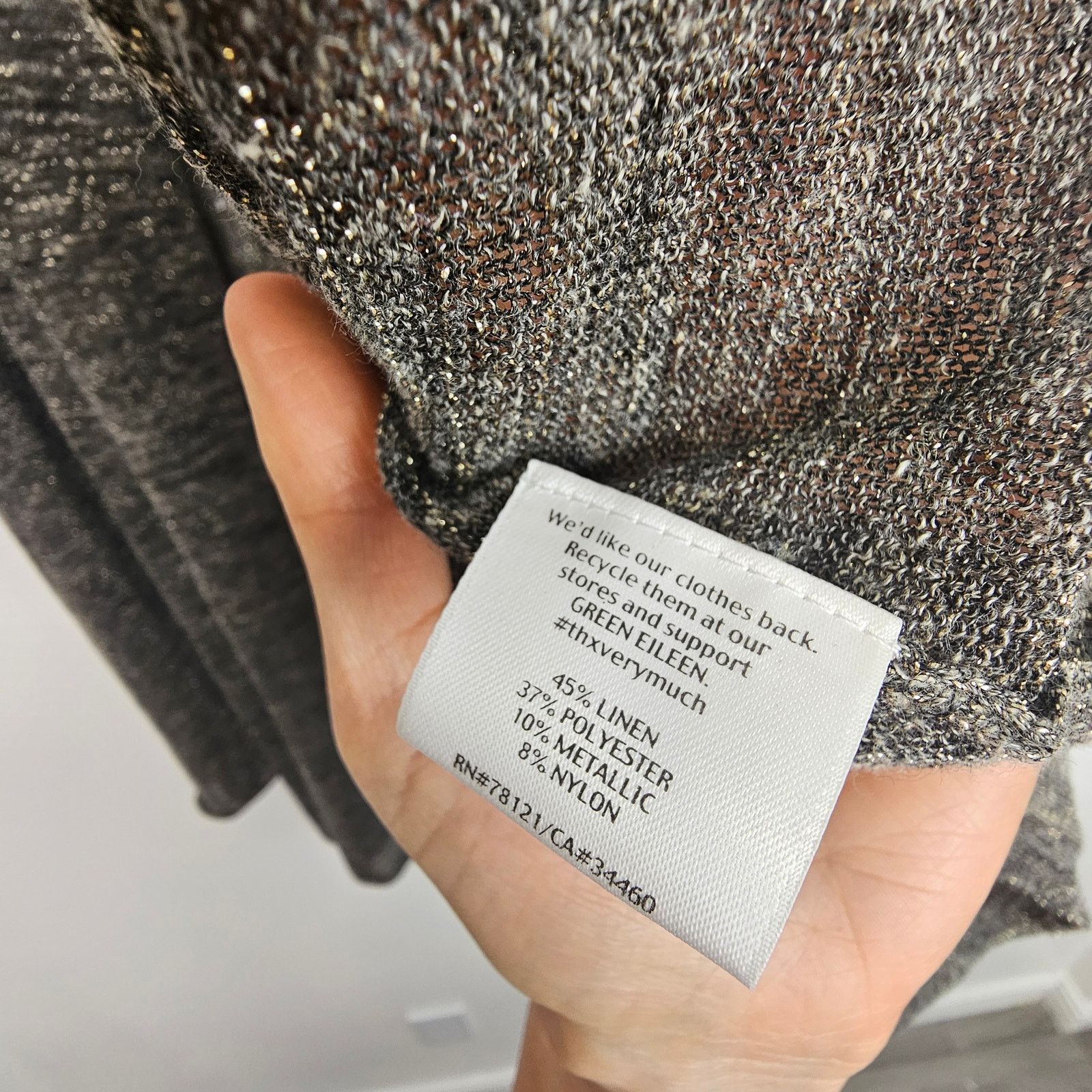 Eileen Fisher Eileen Fisher Linen Open Cardigan Sweater Sz L Quiet Luxury Size L / US 10 / IT 46 - 7 Thumbnail