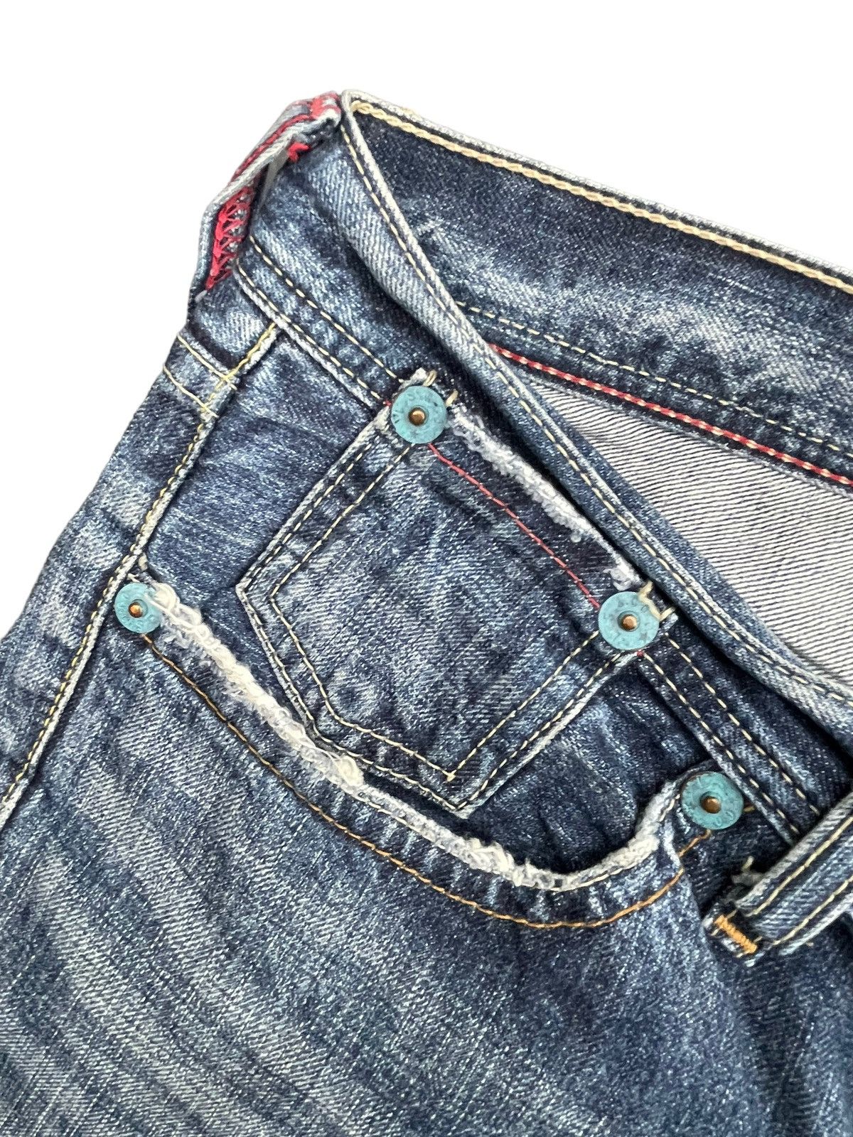 Levi's Vintage Flare Levis Redloop Faded & Distresed Denim Size 34" / US 12 / IT 48 - 6 Thumbnail