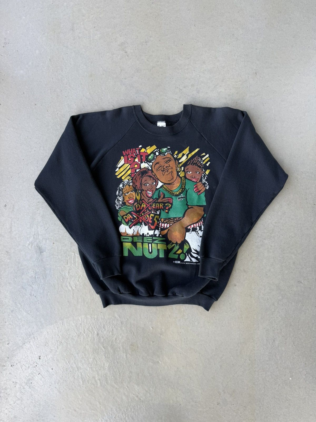 Vintage 90s Black Love What Is That Deez Nutz Hbcu Crewneck