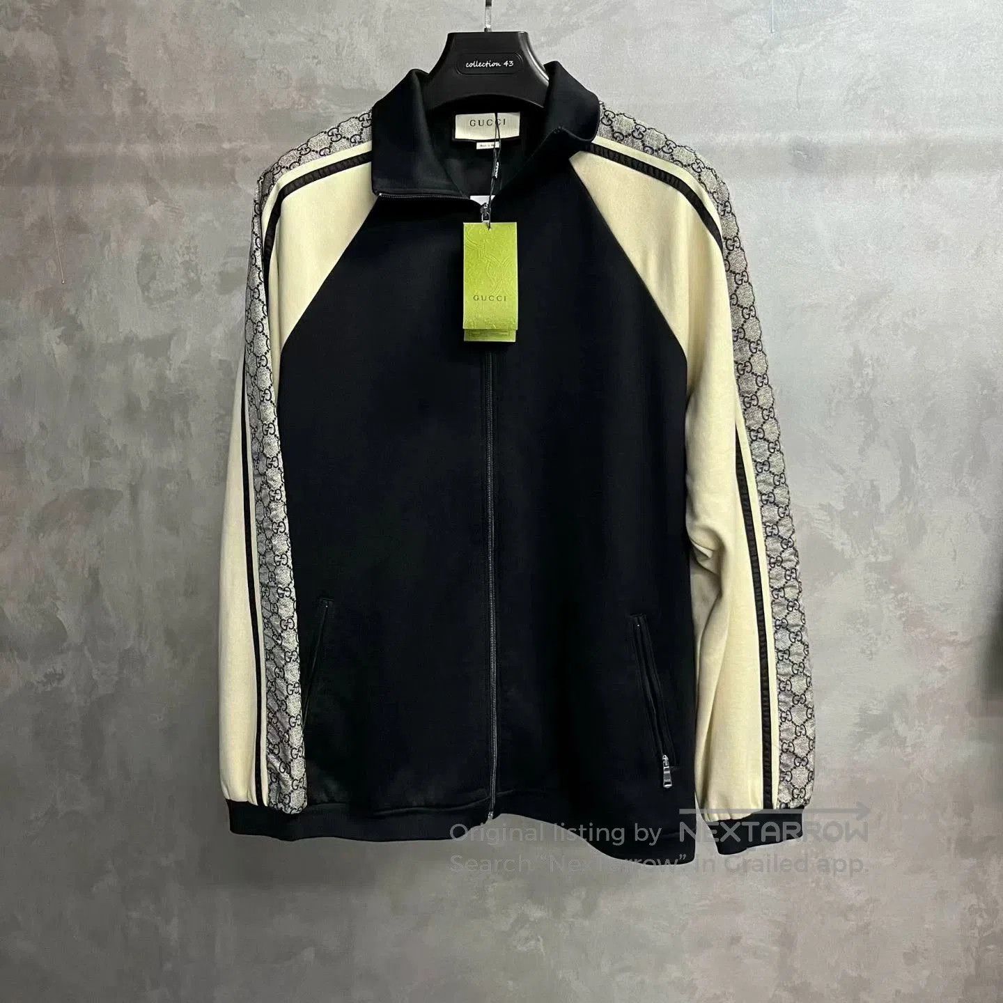 Gucci gucci black retro zip jacket with cream details. Size US S / EU 44-46 / 1 - 1 Thumbnail
