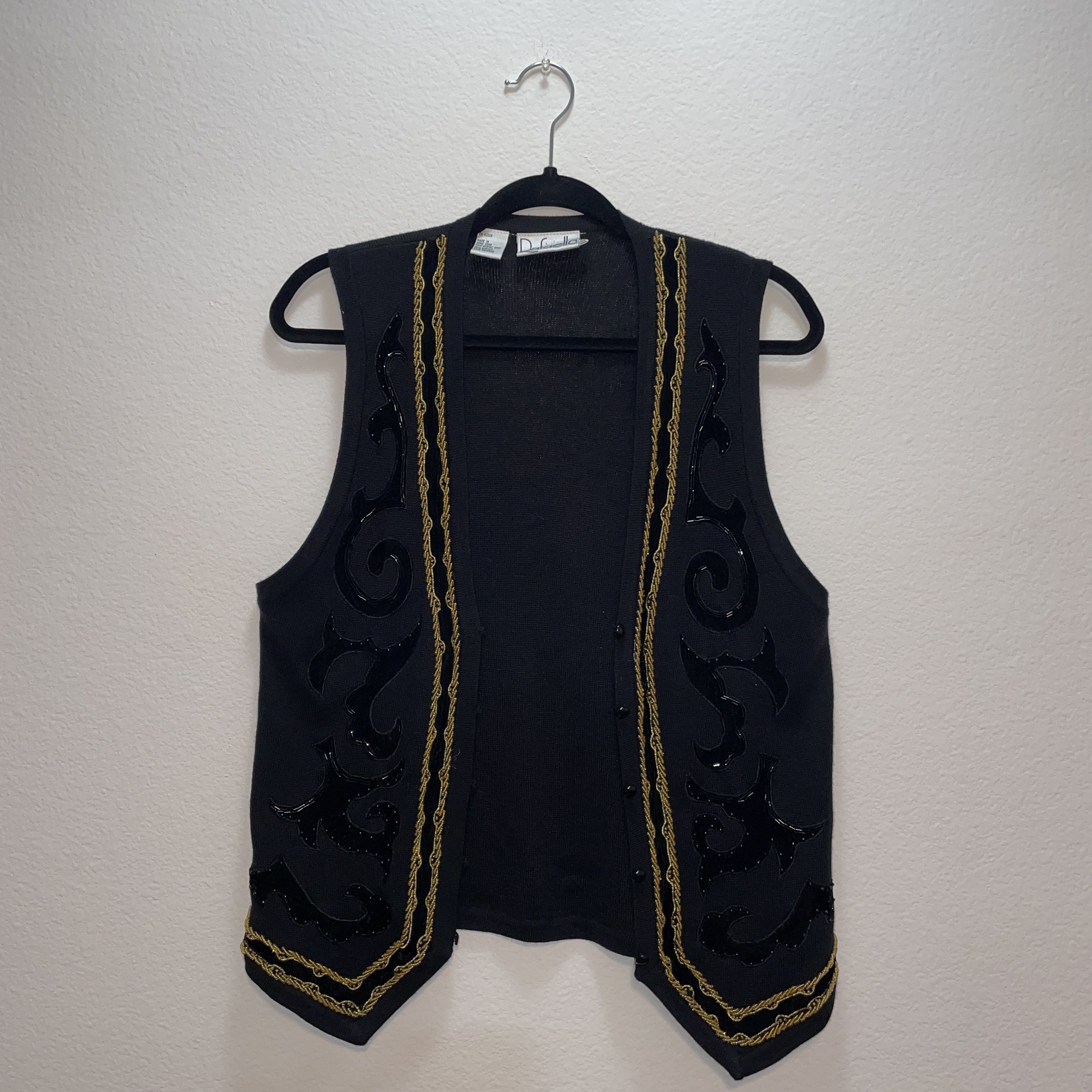 Other Rafaella Black / Gold Vintage 90s Vest Size M / US 6-8 / IT 42-44 - 1 Thumbnail