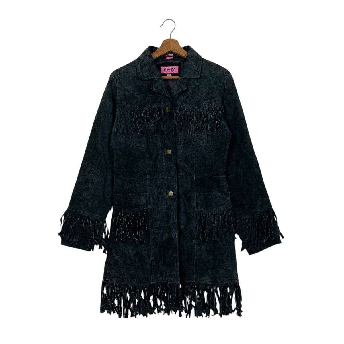 Japanese Brand Japanese Brand Excelled Collection Fringe Suede Jacket Size XS / US 0-2 / IT 36-38 - 1 Thumbnail