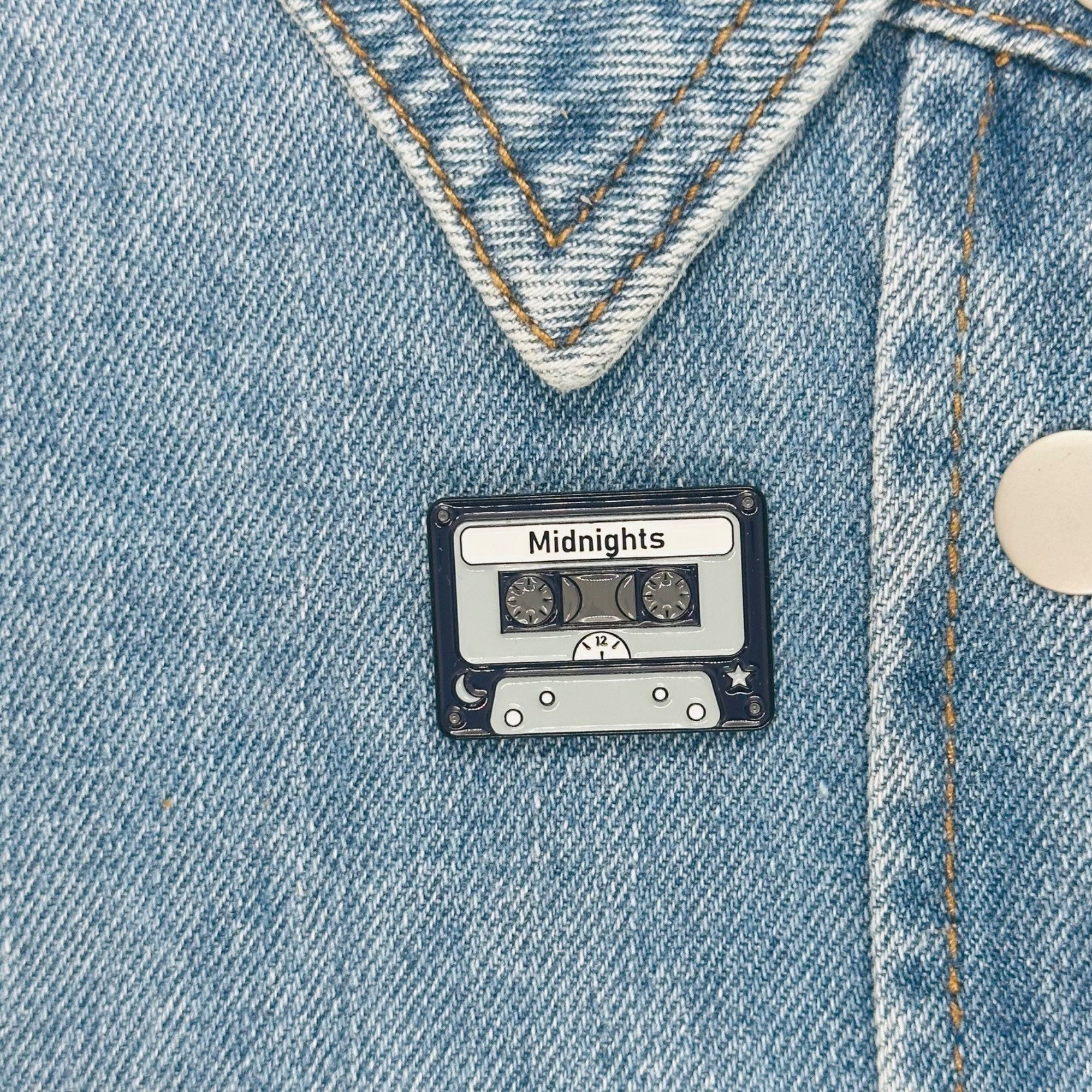 Other ⭐Retro Midnights Cassette Tape Enamel Pin Album Cover Brooch Size ONE SIZE - 1 Thumbnail