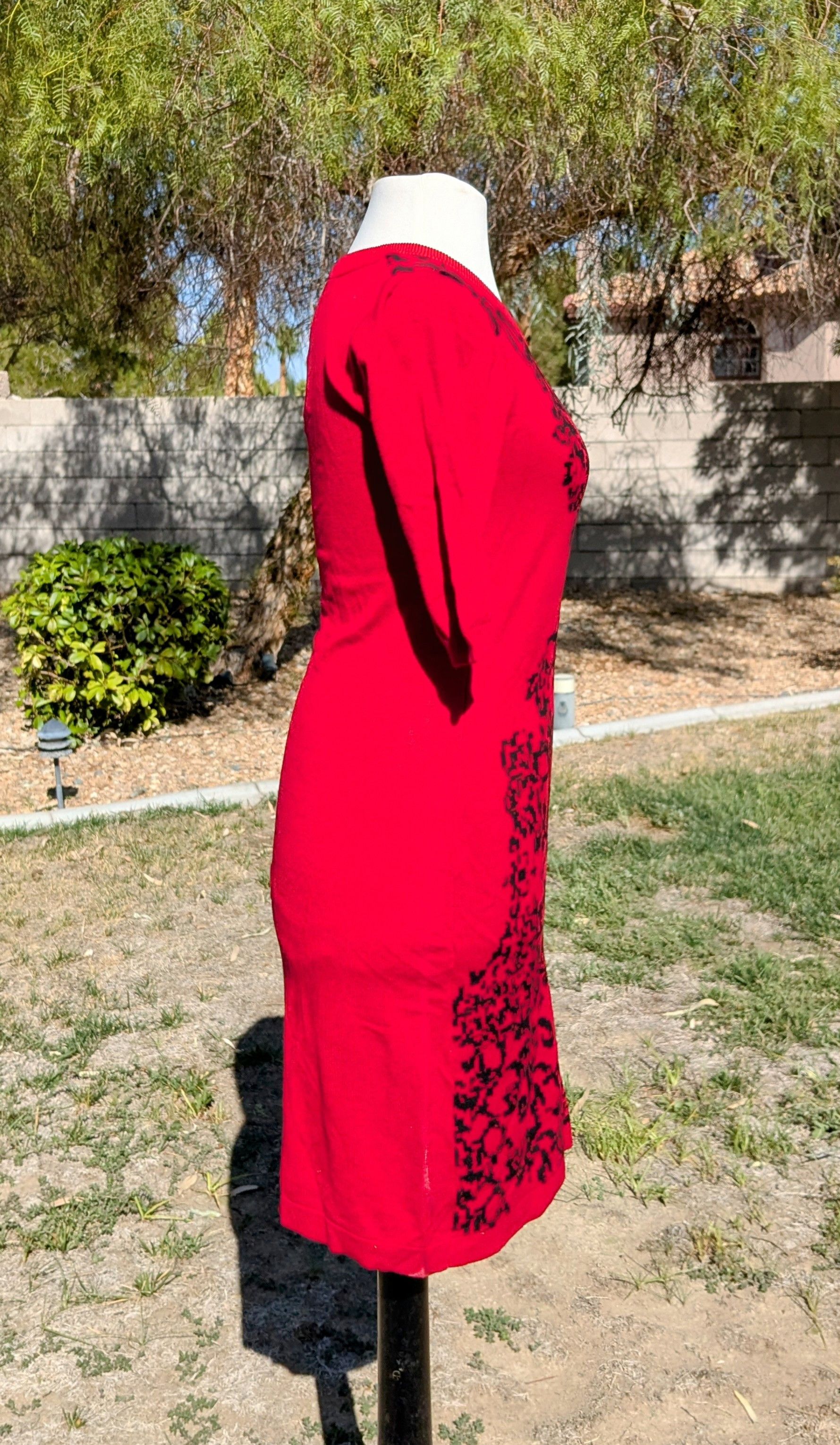 Other Allison Brittney Rayon 3/4 Sleeves Fit & Flare Dress Size M / US 6-8 / IT 42-44 - 3 Thumbnail