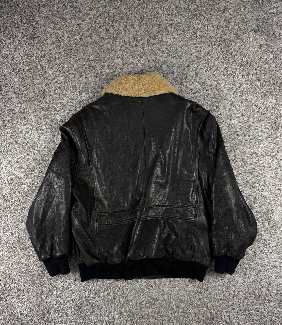 Andrew Marc 2005 Marc New York Leather Bomber Jacket Shearling Collar Size US XL / EU 56 / 4 - 17 Thumbnail