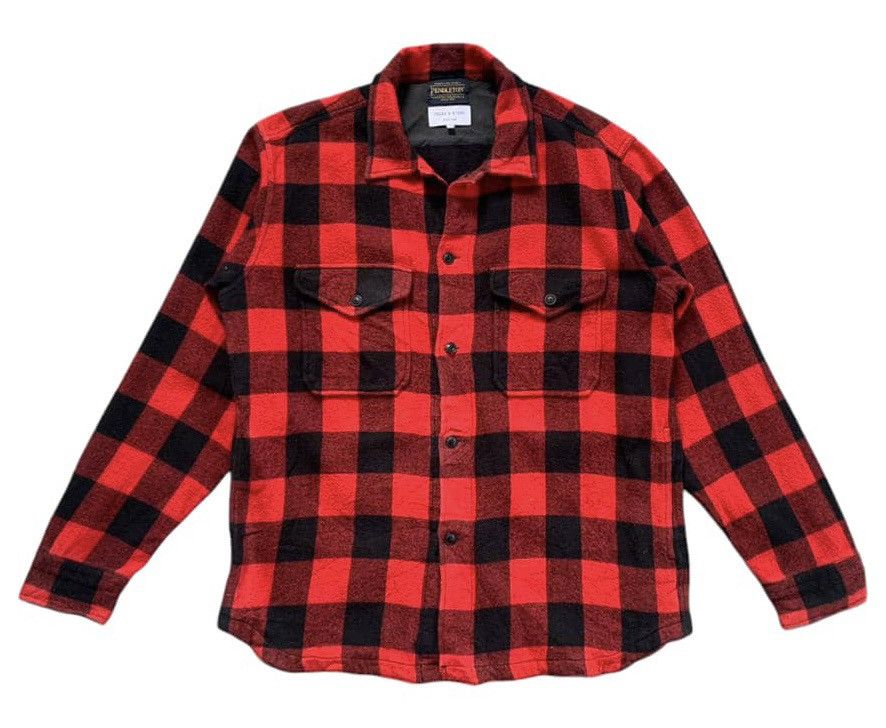 Pendleton Pendleton Freak's Store Wool Red Tartan Flannel Jacket Size US L / EU 52-54 / 3 - 1 Thumbnail