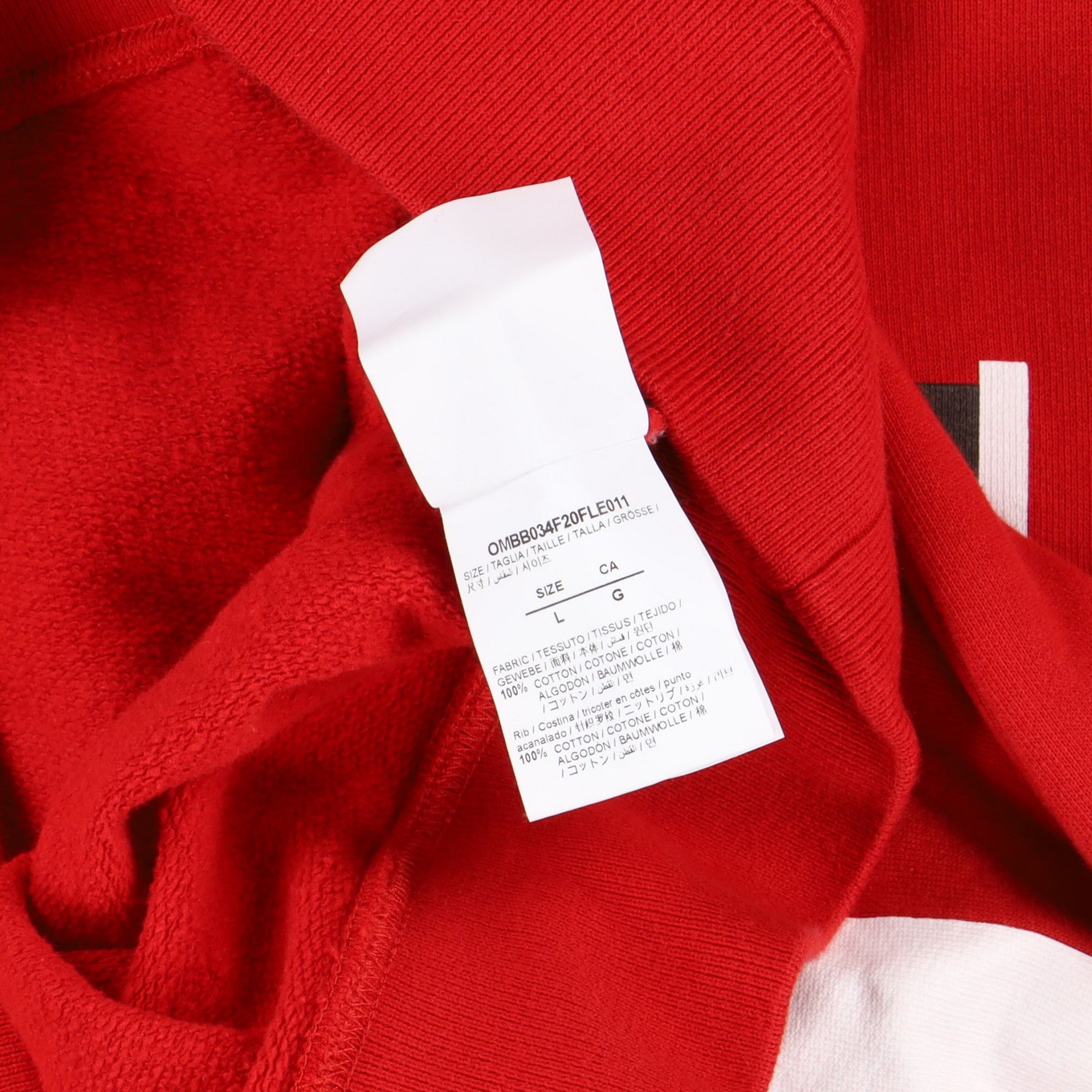 Off-White Red Pascal Skeleton Arrows Hoodie Size L / US 10 / IT 46 - 6 Thumbnail