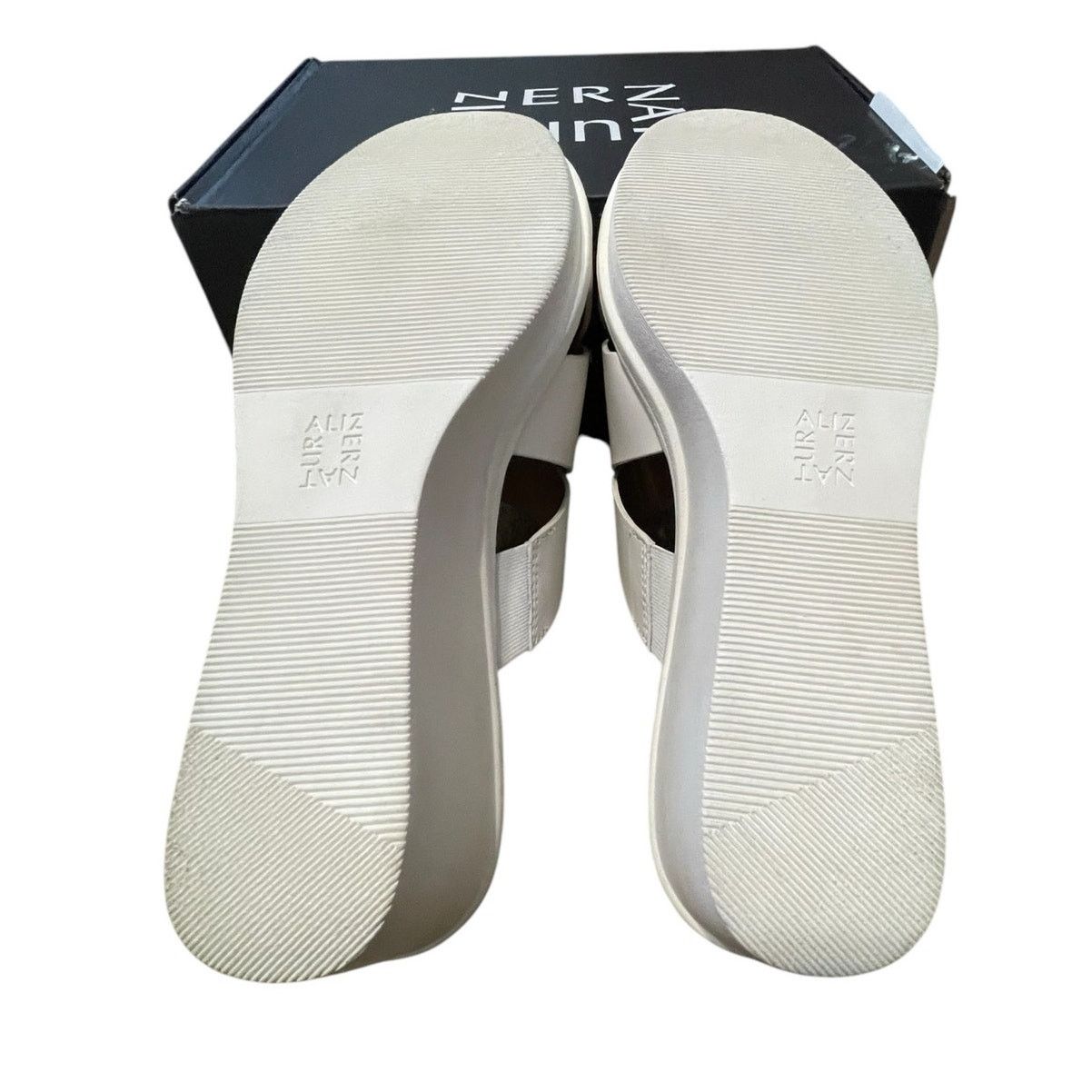 Other Naturalizer Rowena Wedge Leather Sandals Warm White NEW 12 Size US 12 / IT 42 - 5 Thumbnail
