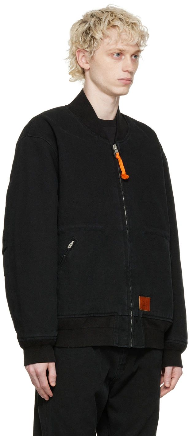 Acne Studios Acne Studios Black Organic Cotton Bomber Jacket S Oversized Size US S / EU 44-46 / 1 - 3 Thumbnail