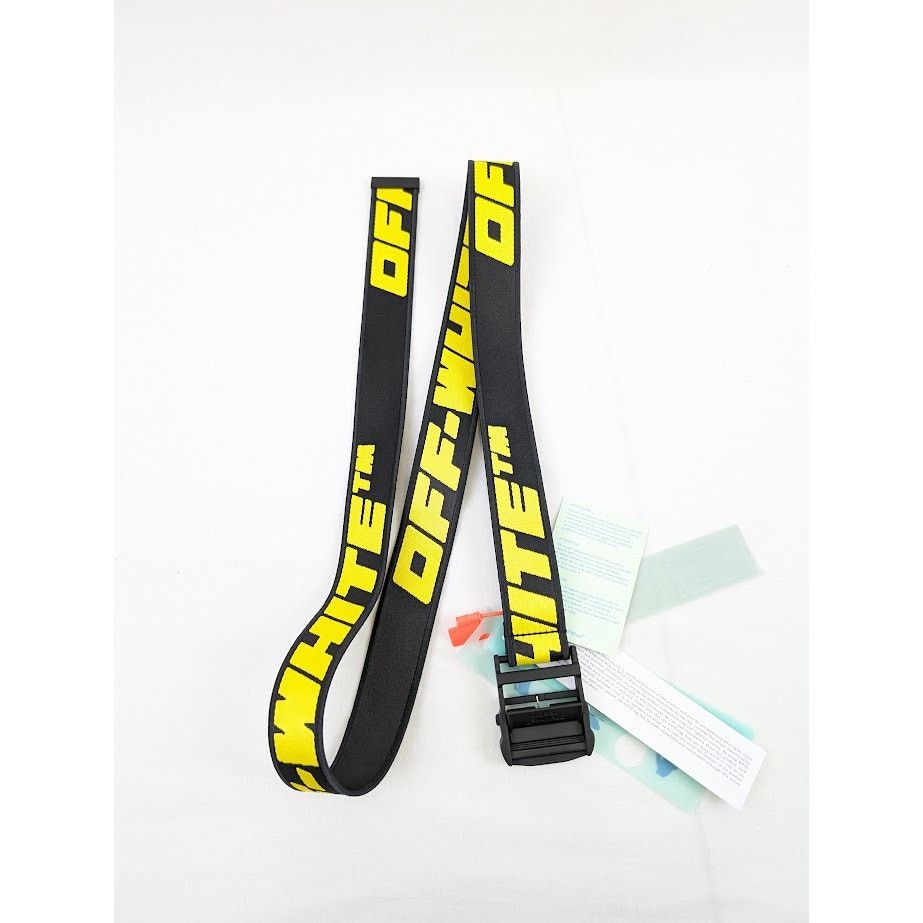 Off-White o1rshd1 Q:3 / Size:OS / Tape Industrial Belt in Black Yellow Size ONE SIZE - 12 Thumbnail