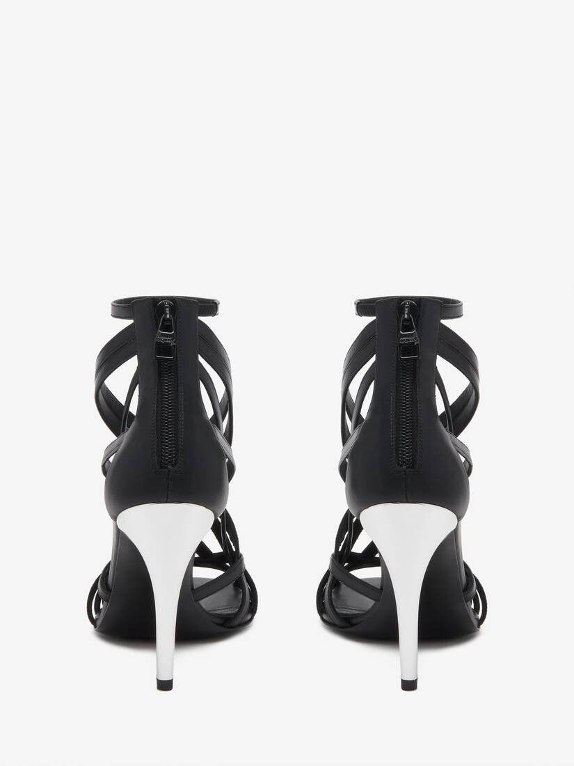 Alexander McQueen o1w1db10925 Armadillo Strappy Sandal in Black Size US 6 / IT 36 - 3 Thumbnail
