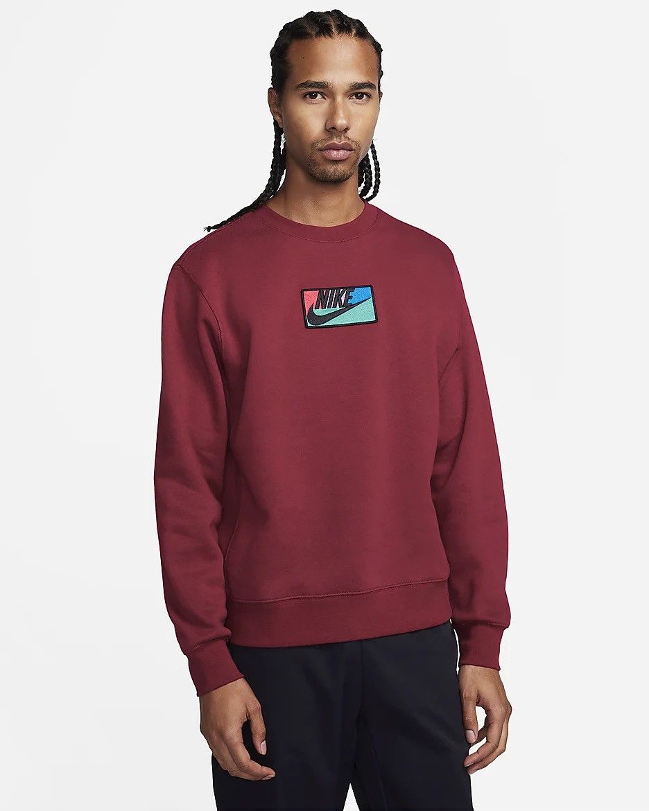 Nike Nike NSW Club Crew Fleece Pullover Team Red Size US M / EU 48-50 / 2 - 1 Thumbnail