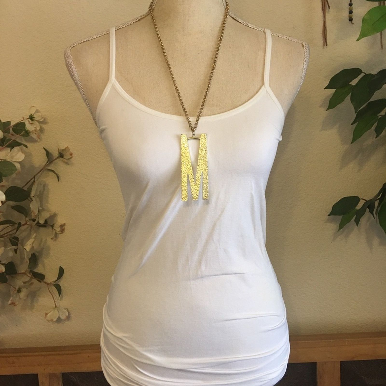 Vintage Vintage 70s monogram pendant on chain necklace Size ONE SIZE - 3 Thumbnail