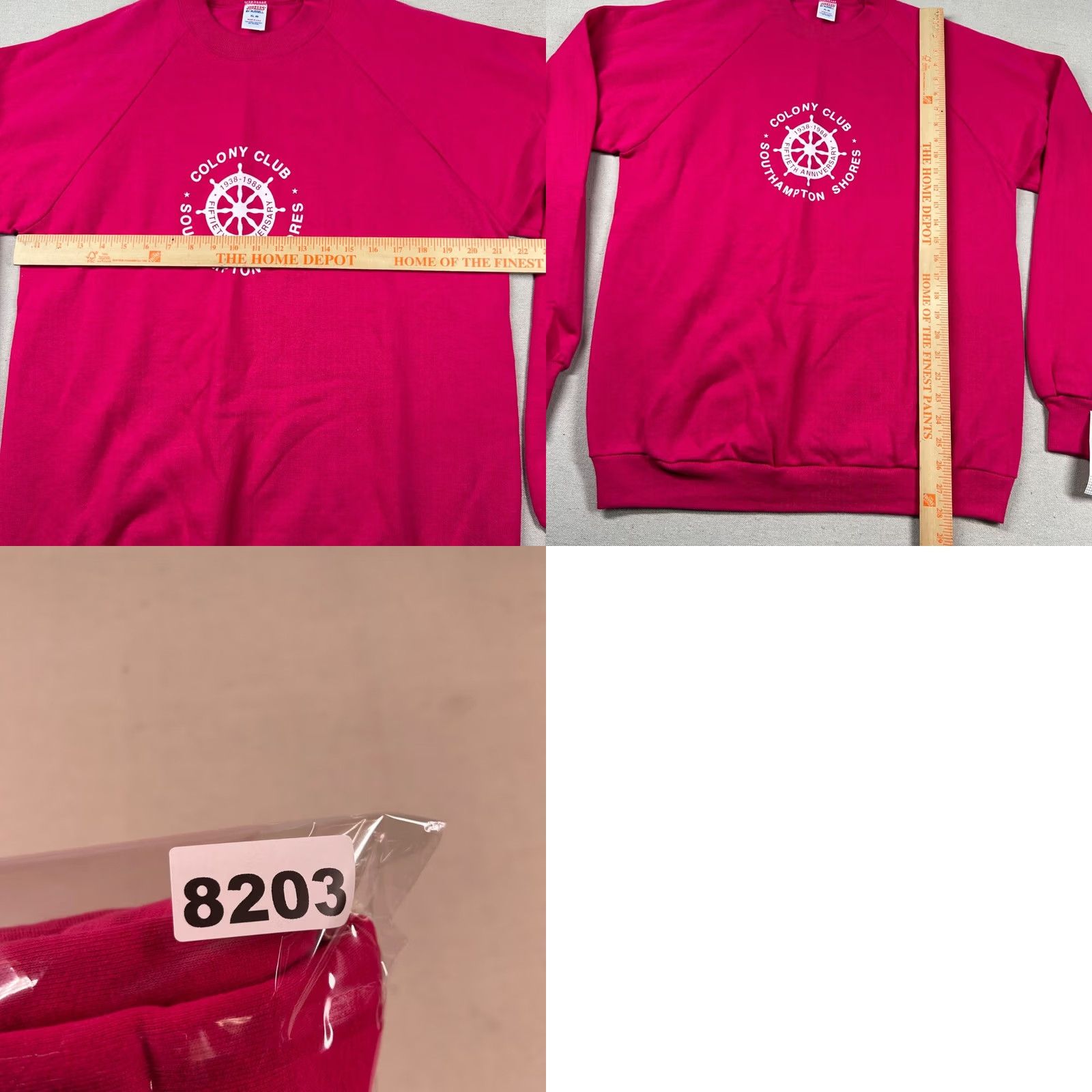 Jerzees Vintage Jerzees Sweatshirt Womens XL Colony Club Southampton Shores 1980s Pink Activewear Size XL / US 12-14 / IT 48-50 - 8 Thumbnail