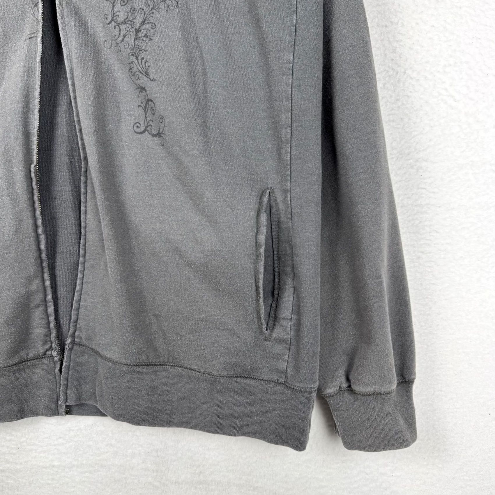 Quiksilver VINTAGE Quiksilver Hoodie 2XL Gray Grunge Patch Logo Chest Full Zip Hooded Men Men’s Skater Surfer 00s Y2K Size US XXL / EU 58 / 5 - 3 Thumbnail