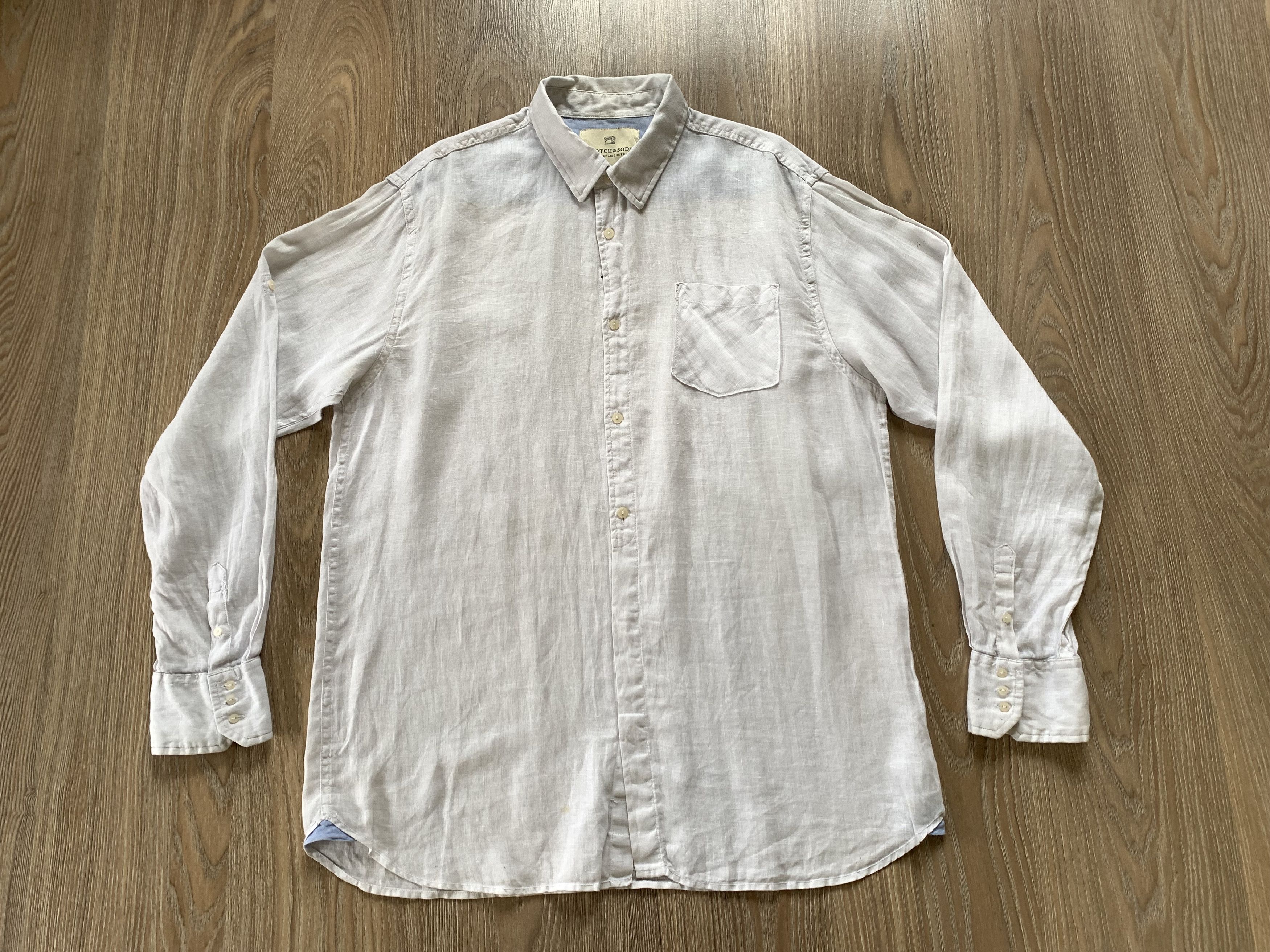 Designer × Scotch & Soda Scotch & Soda Linen Long Sleeve Shirt Size US XXL / EU 58 / 5 - 2 Thumbnail