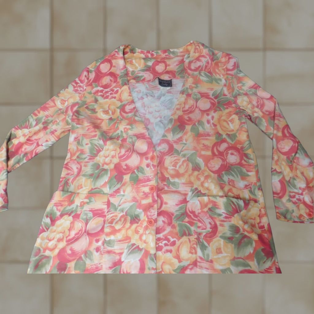 Pinko Southern Lady Womens Jacket 16 Pink Floral Shirt? Size XXL / US 16-18 / IT 52-54 - 1 Thumbnail