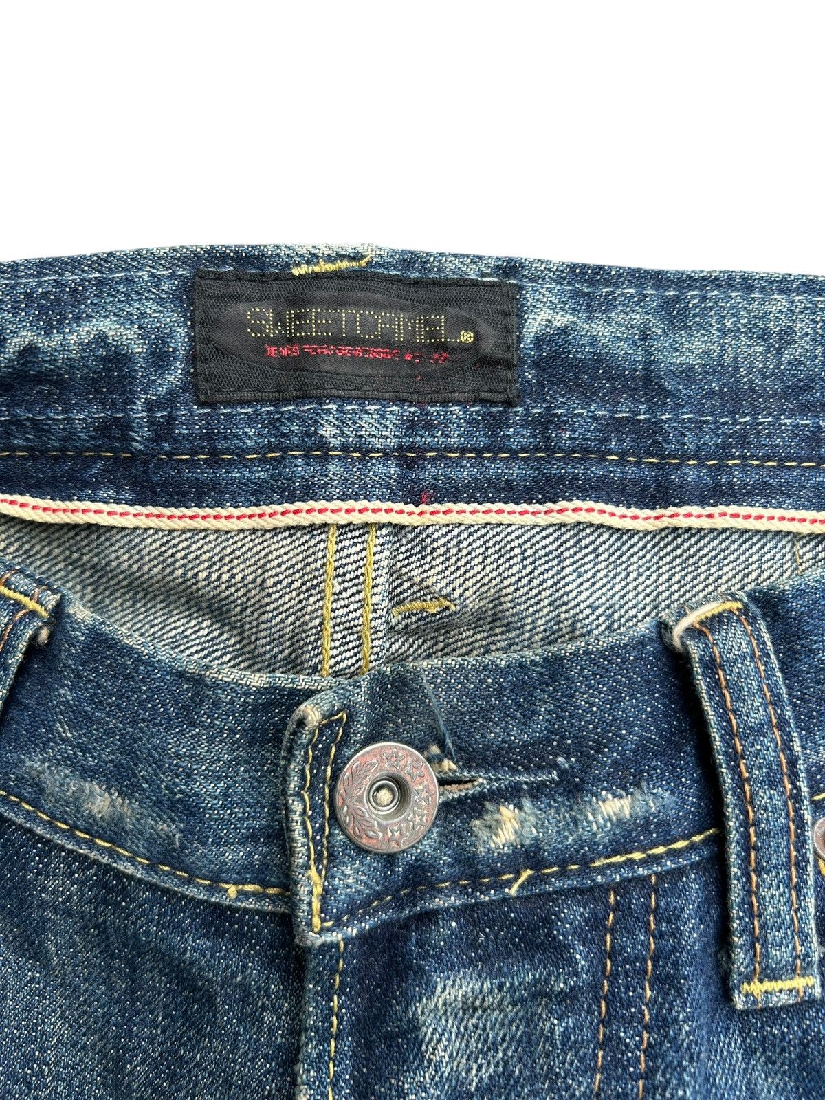 Kapital FLARE VINTAGE SWEET CAMEL SELVEDGE BUCKLE BACK DENIM JEAN Size US 31 - 8 Thumbnail