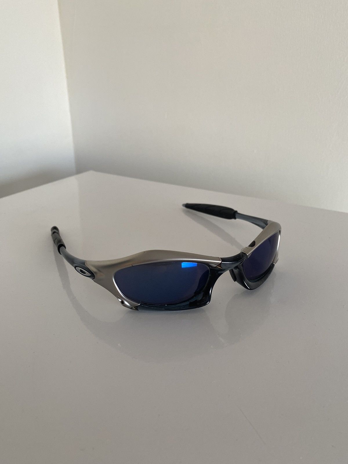 image of Oakley Splice Sunglasses in Silver, Men's
