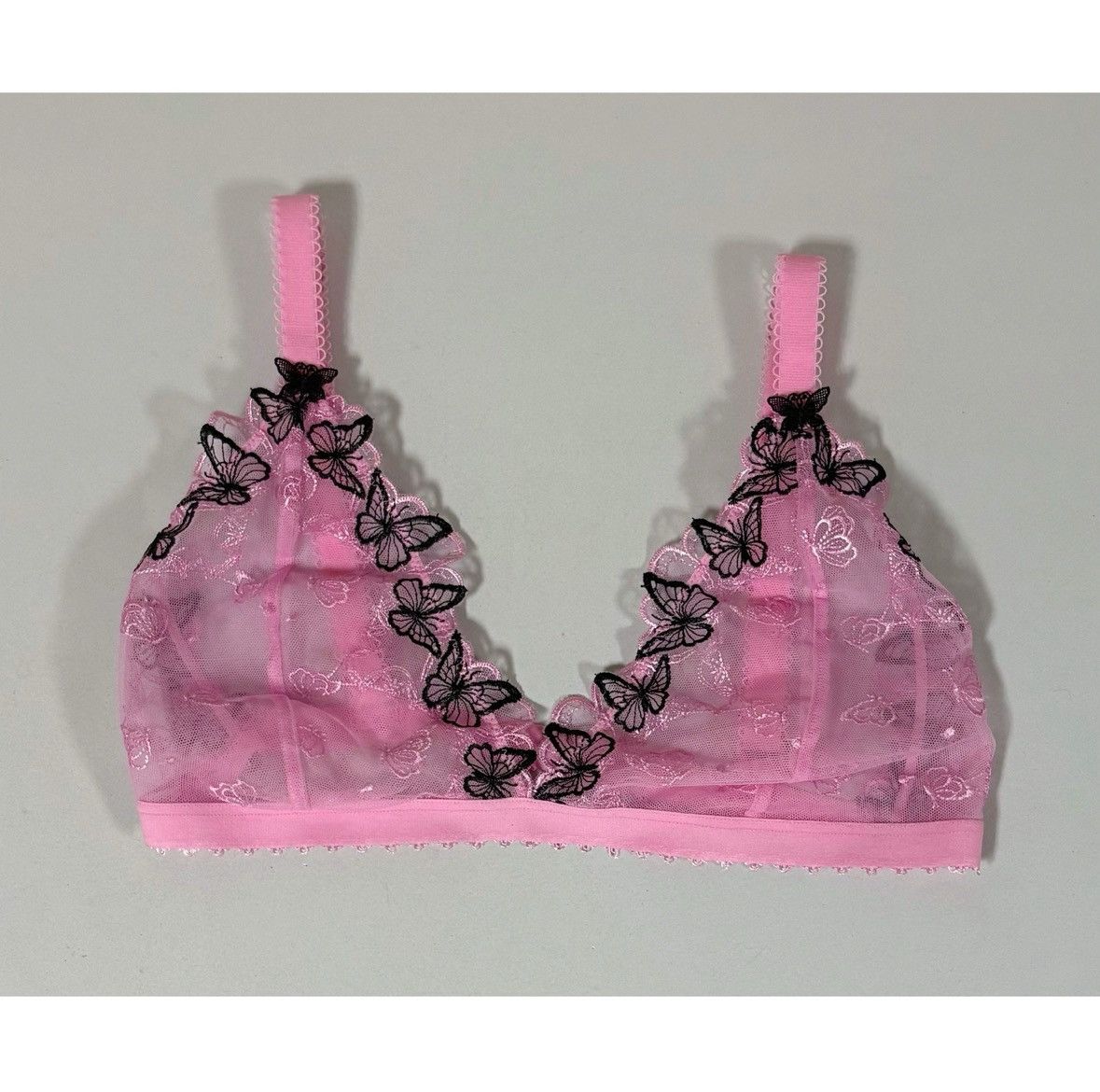 Victoria's Secret VS Pink Mesh Butterfly Bra Bralette Lingerie Size S 🎀✨ #bra Size S / US 4 / IT 40 - 1 Thumbnail
