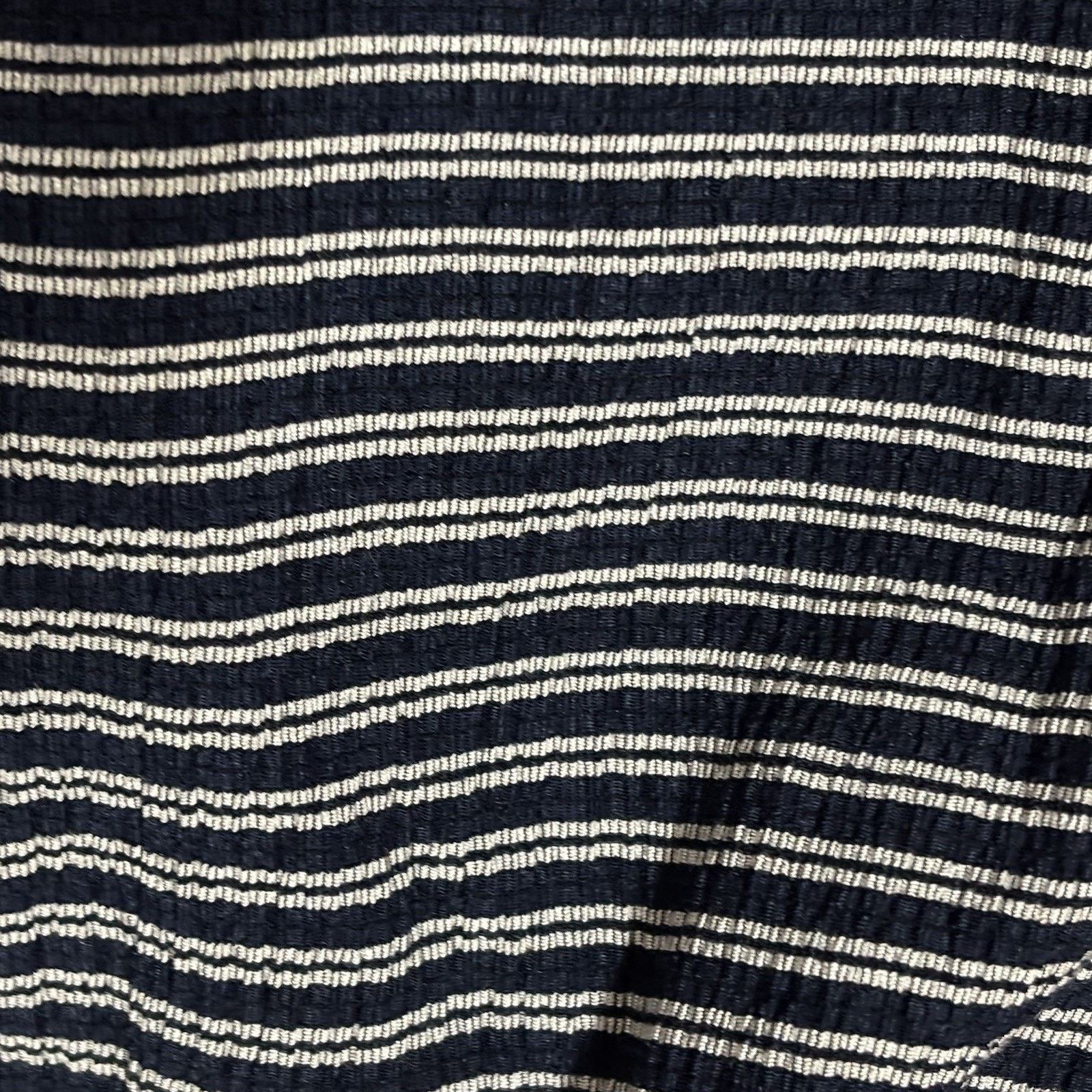 Madewell Madewell Striped Puff Sleeve Peasant Top Medium Navy Blue Size M / US 6-8 / IT 42-44 - 6 Thumbnail