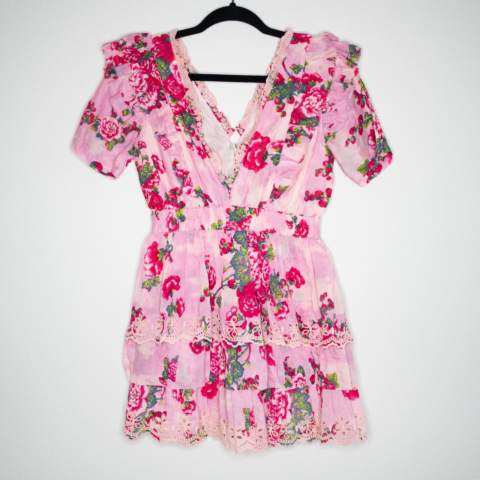 LoveShackFancy LoveShackFancy Aldina Mini Dress Pink Desert Size XS / US 0-2 / IT 36-38 - 5 Thumbnail