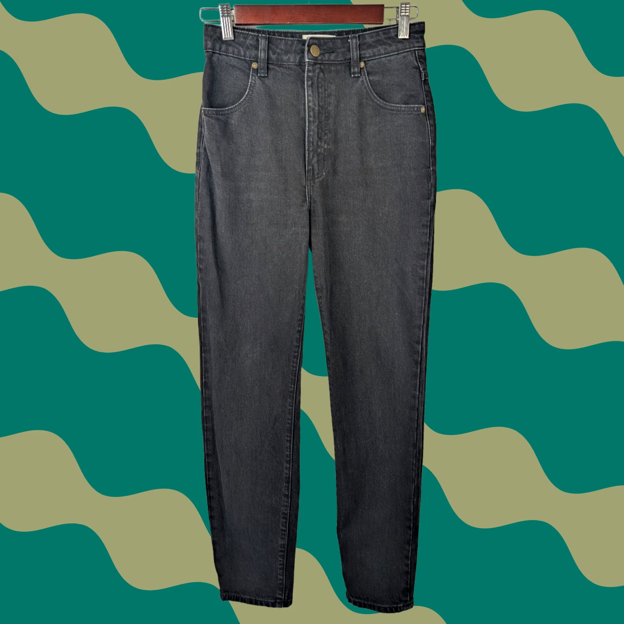 Rolla's Rolla's Dusters Jeans High Rise Slim 26 Black Denim Stretch Women Straight 5-Pocket Art Outfit Size 26" / US 2 / IT 38 - 1 Thumbnail
